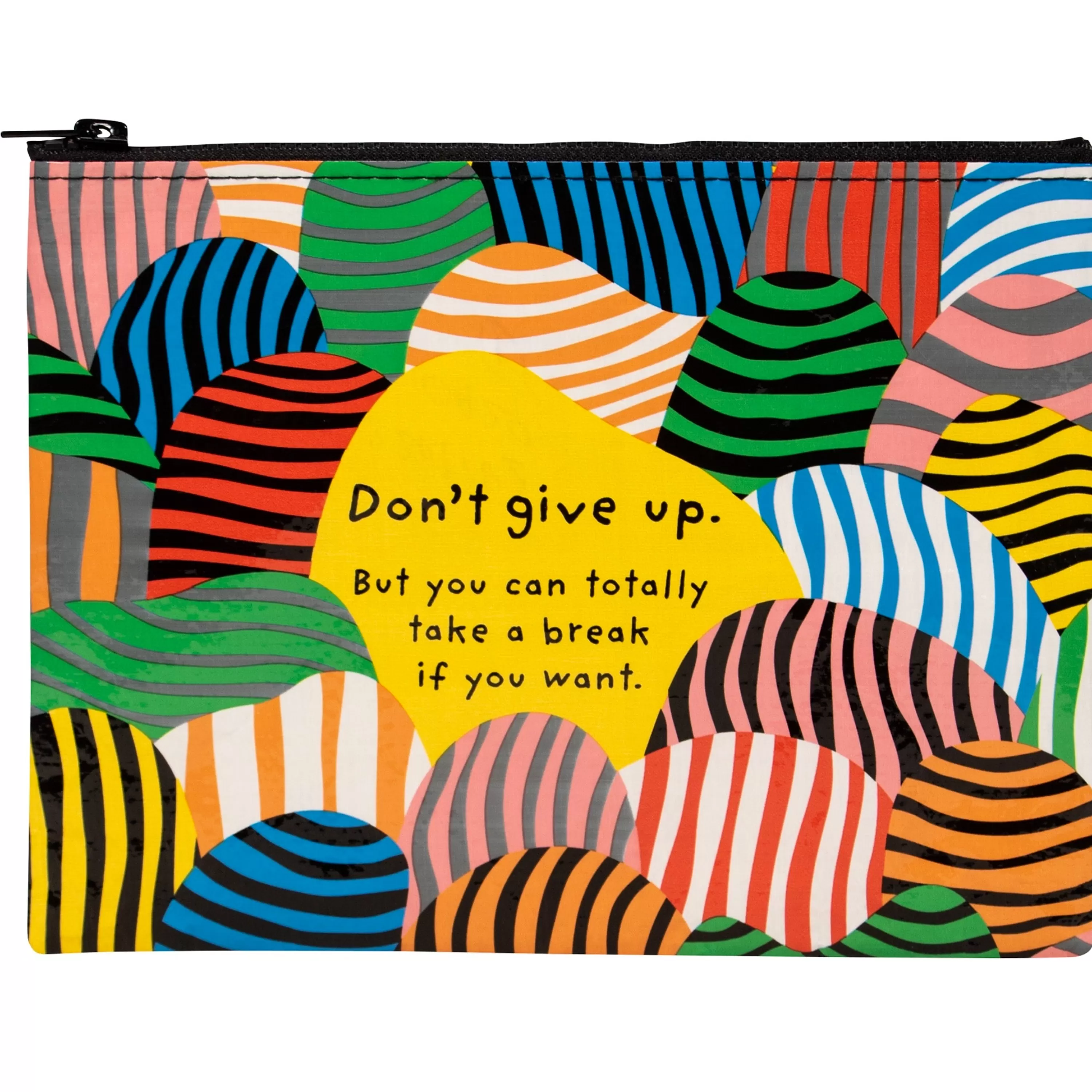 Sale Blue Q Don'T Give Up Zipper Pouch