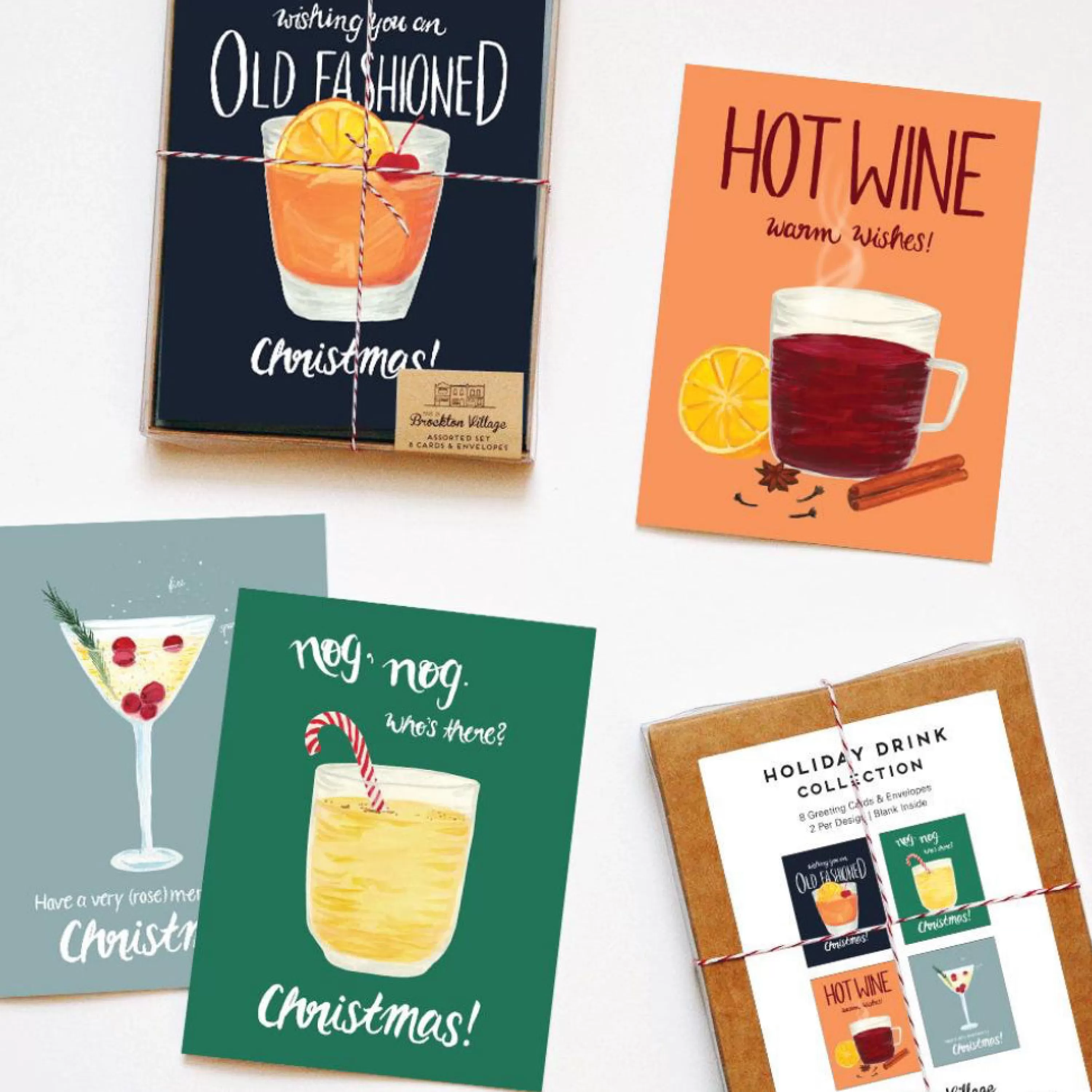 The Paperhood Drink Collection Holiday Boxed Cards