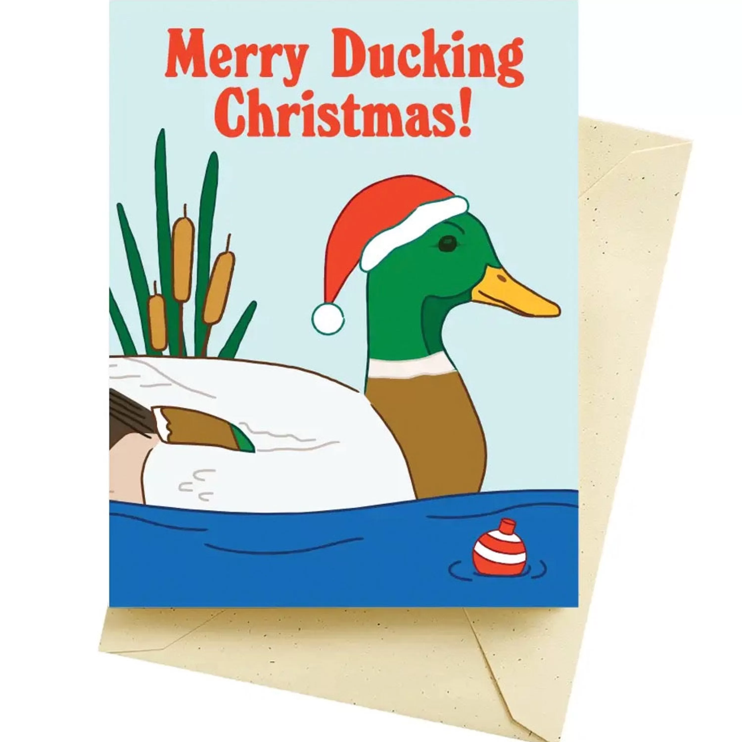 Seltzer Goods Ducking Xmas Holiday Card