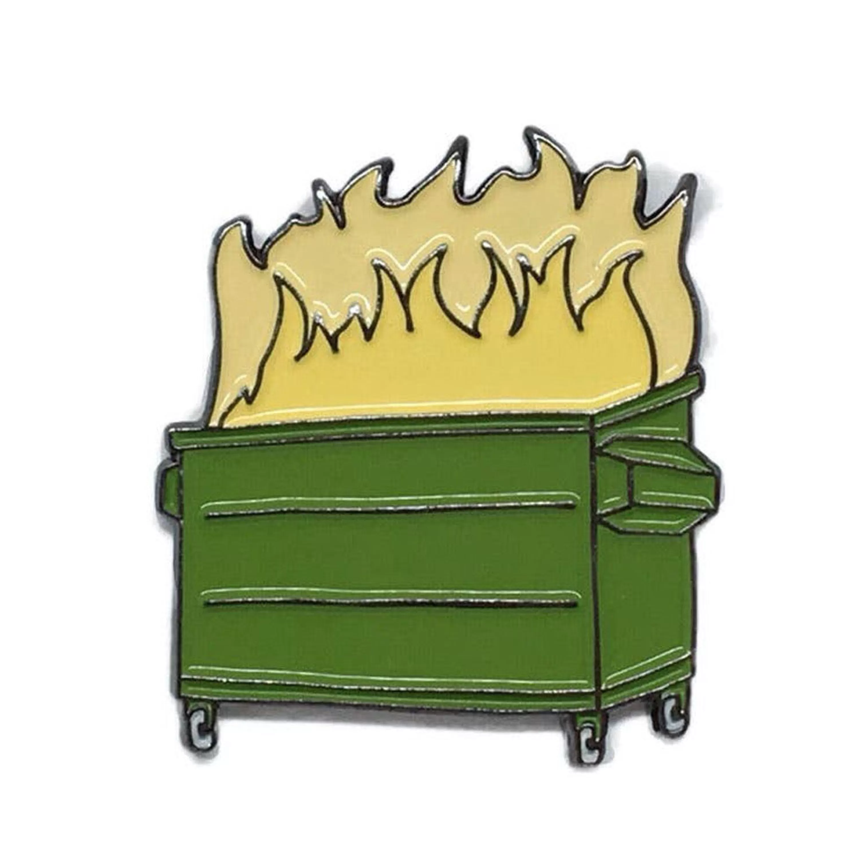 Cheap Tiny Hooray Dumpster Fire Enamel Pin