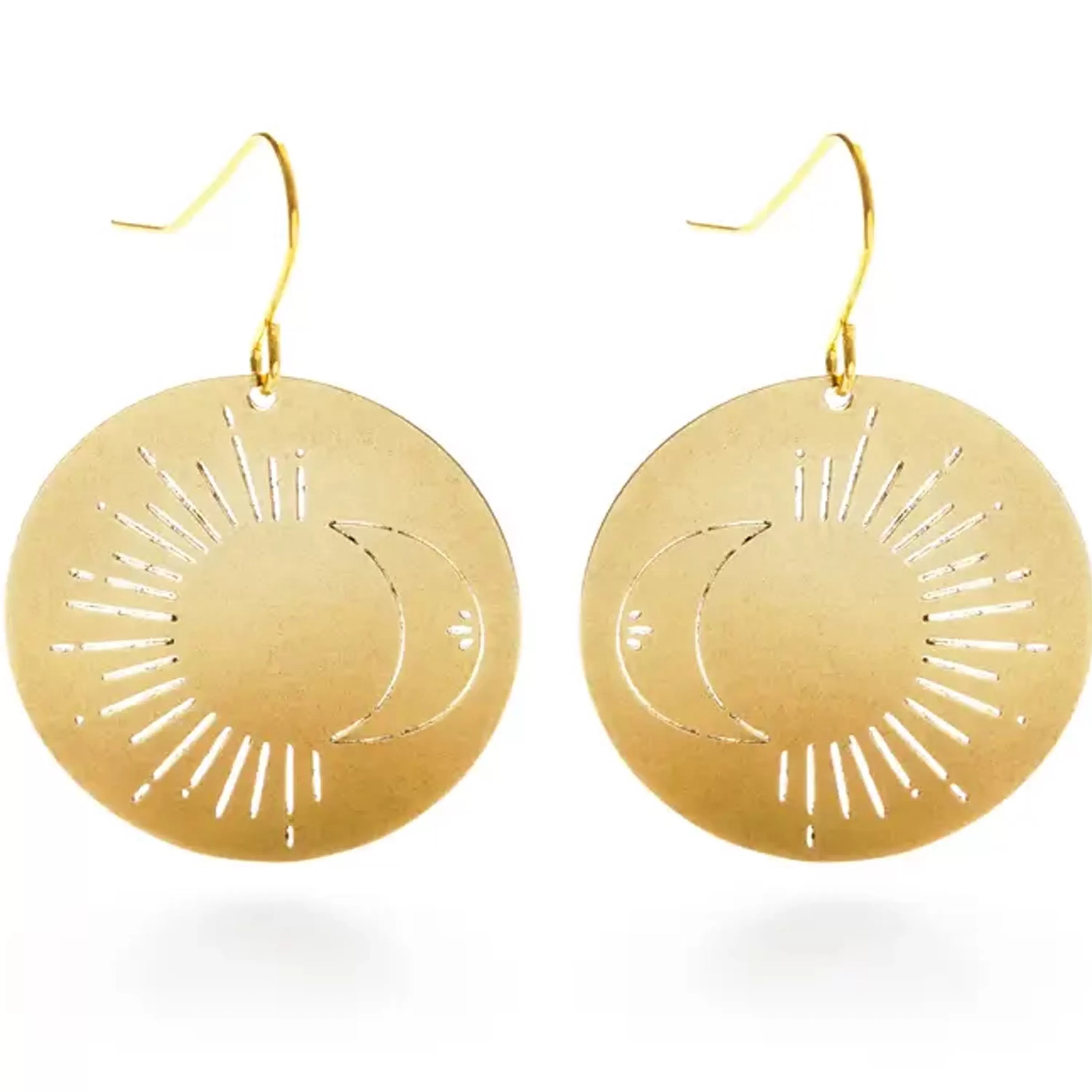 Clearance Mind's Eye Design Eclipse Sun & Moon Earrings