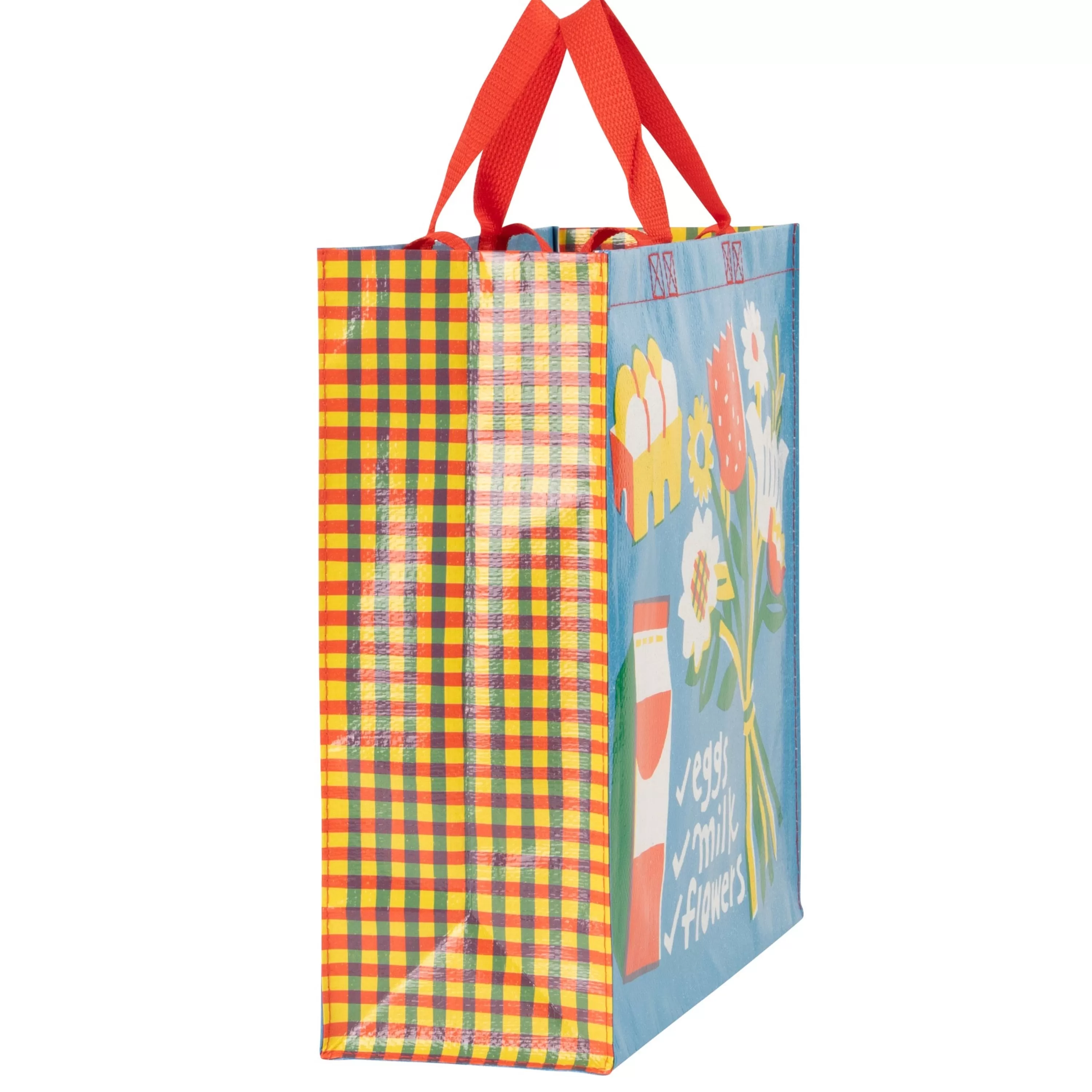 Hot Blue Q Eggs Milk Flowers Shopper