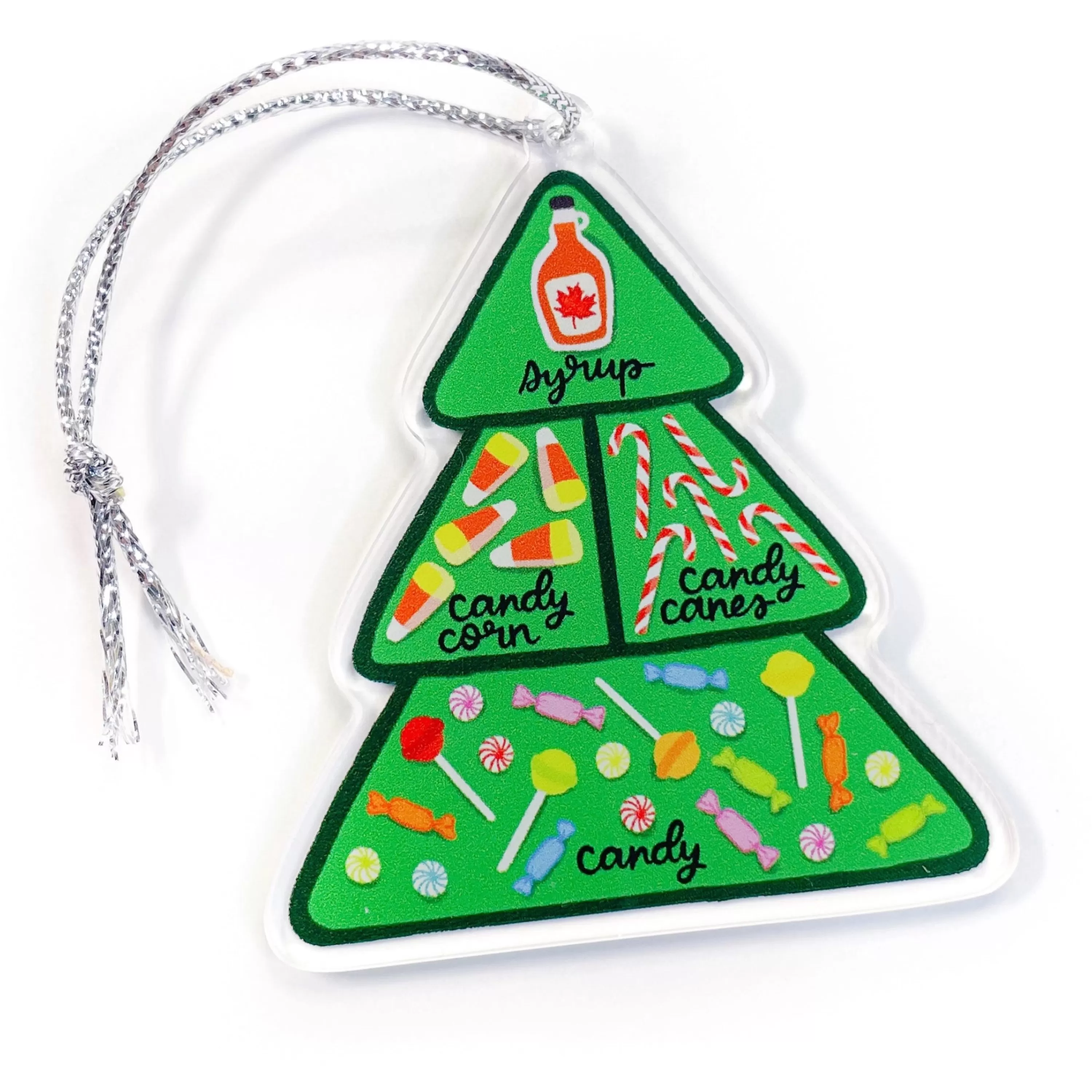 Grey Street Paper Elf Food Groups Ornament