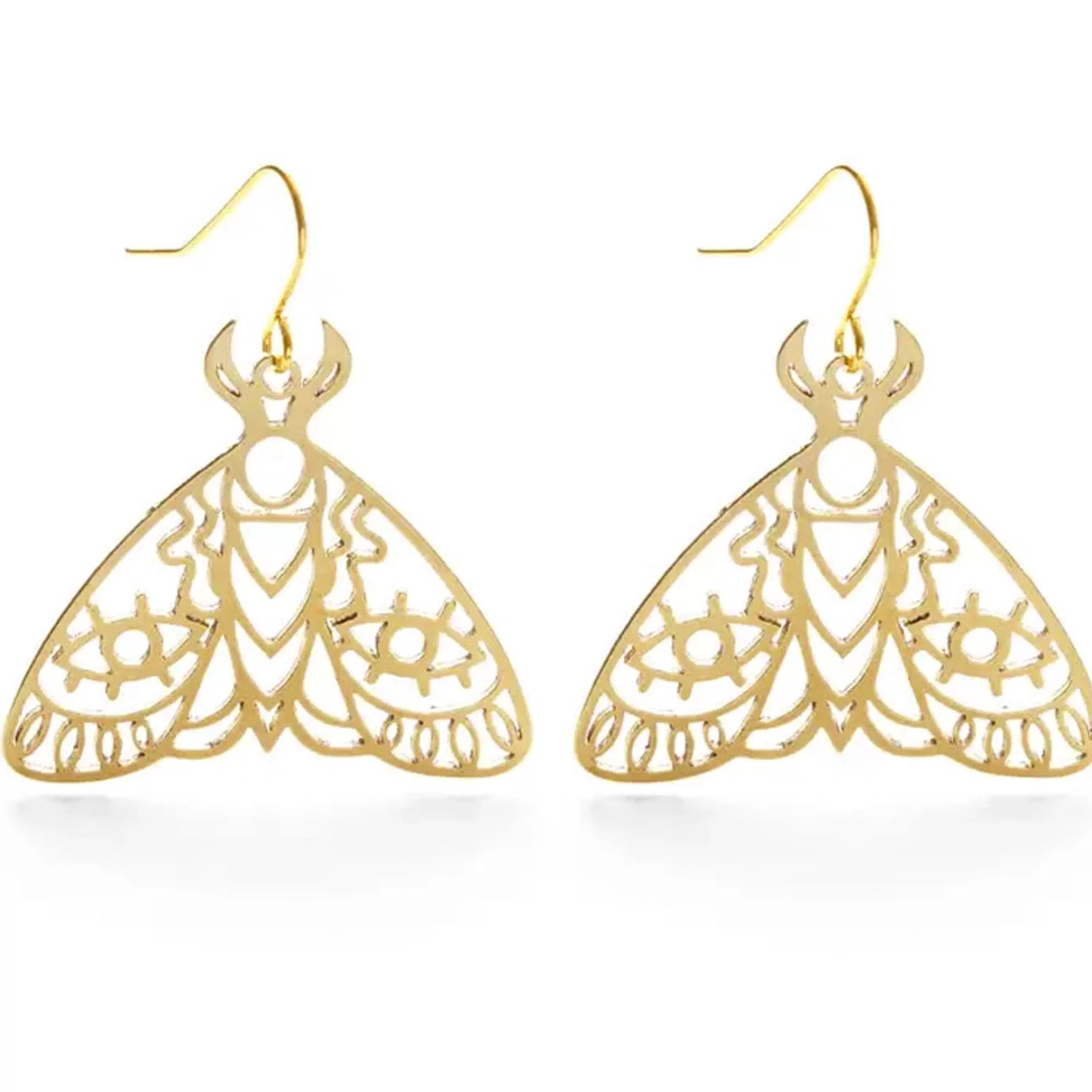 Online Mind's Eye Design Emperor Moth Earrings