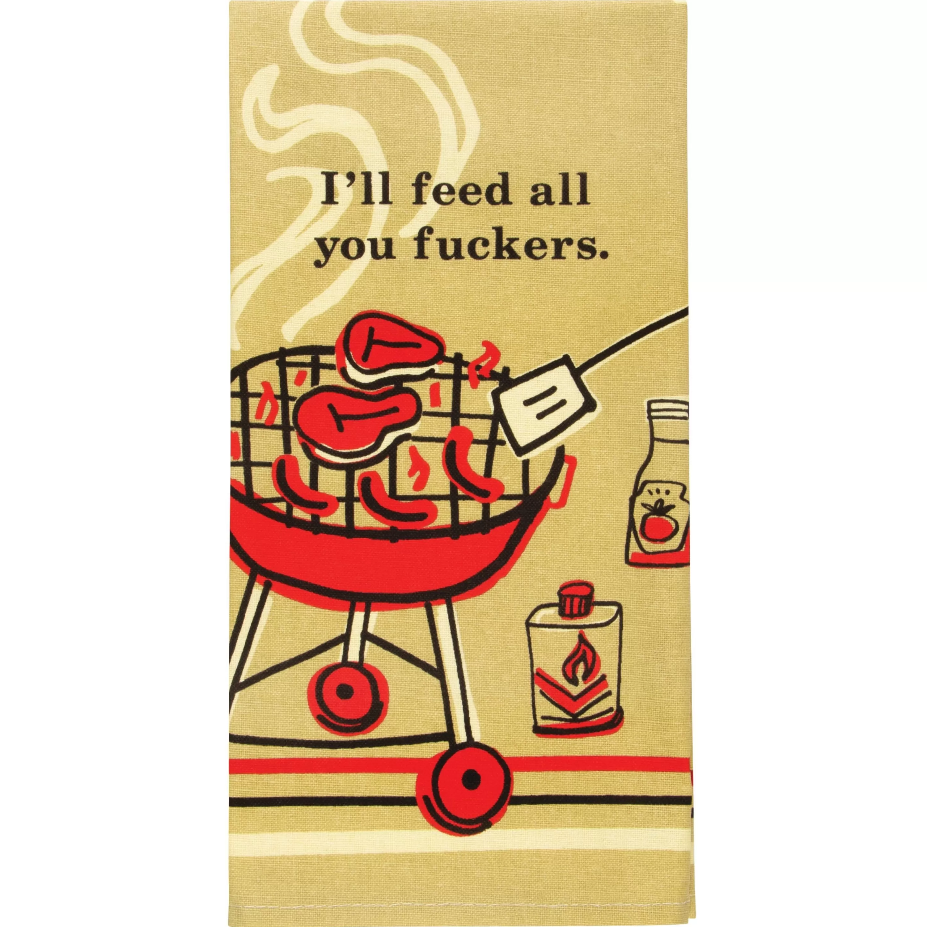 Store Blue Q Feed You Fuckers Dish Towel