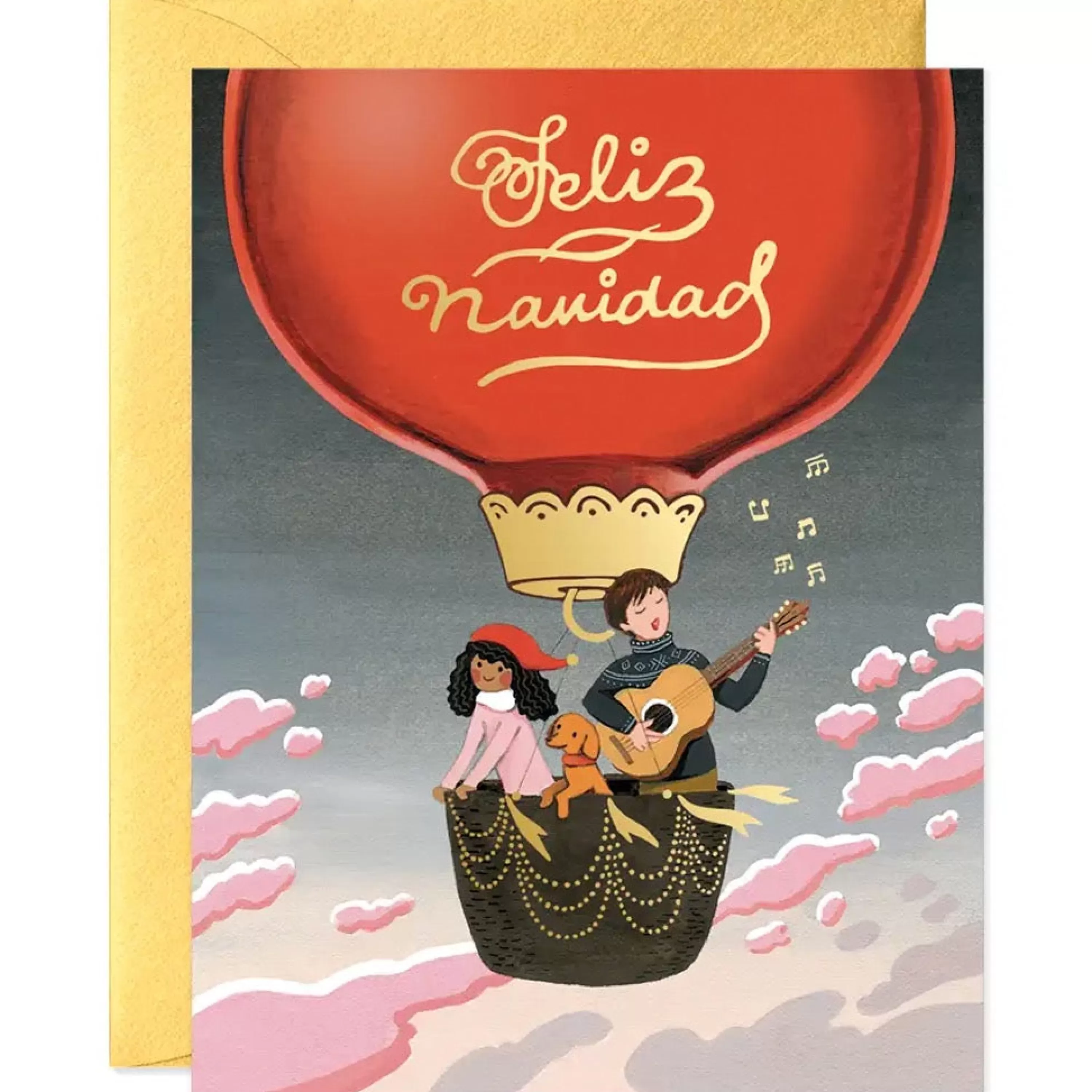 JooJoo Paper Feliz Navidad Balloon Card