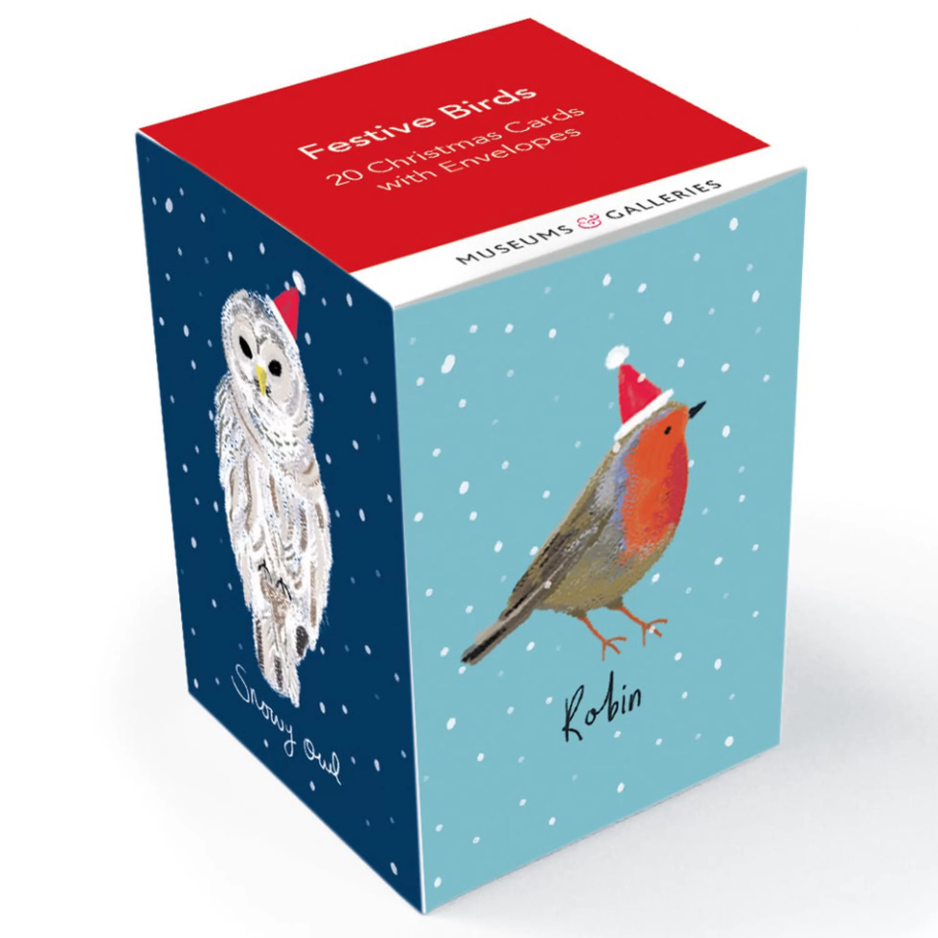 Museums & Galleries Festive Birds Cube Box Holiday Cards