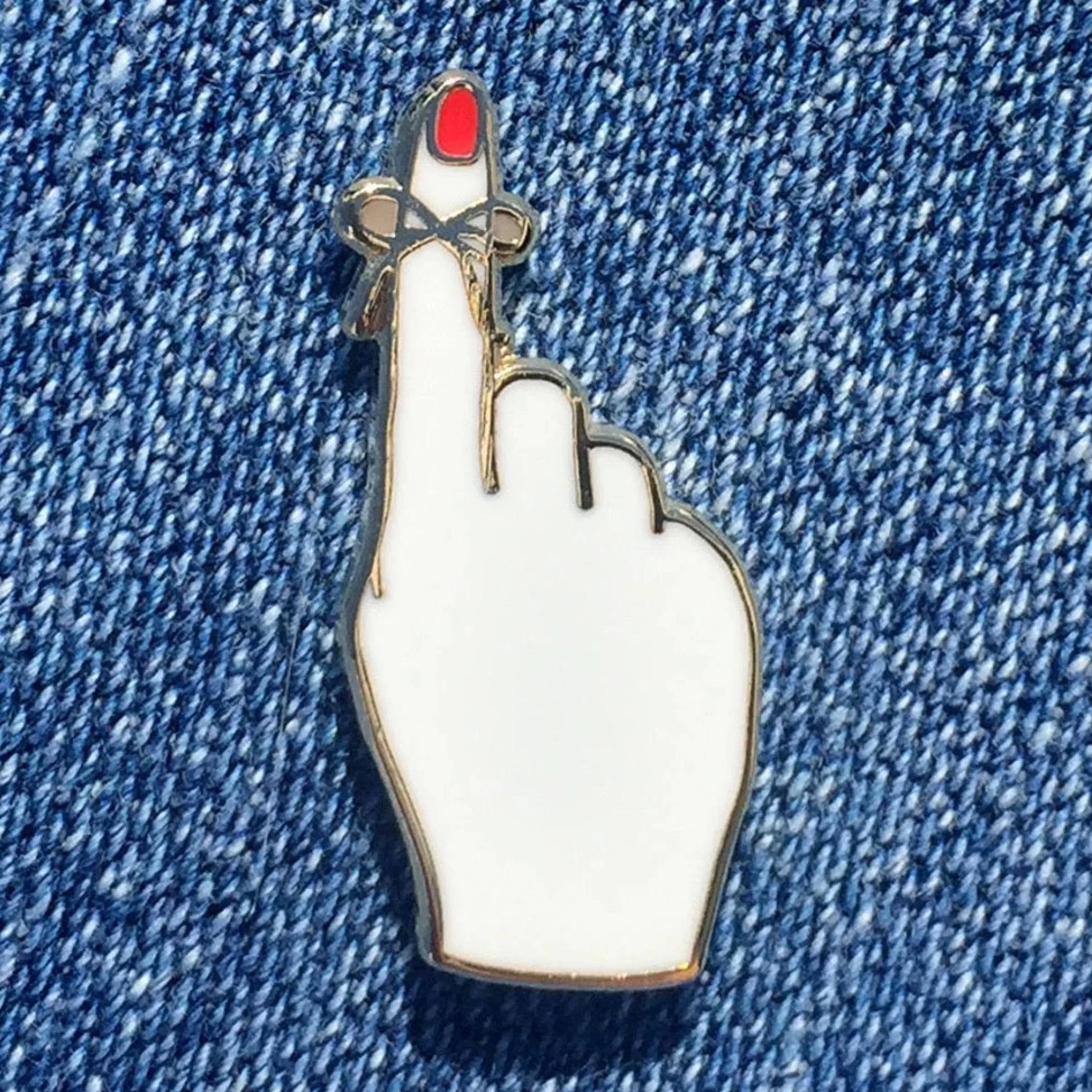 Store Near Modern Disaster Finger String Don'T Forget Enamel Pin