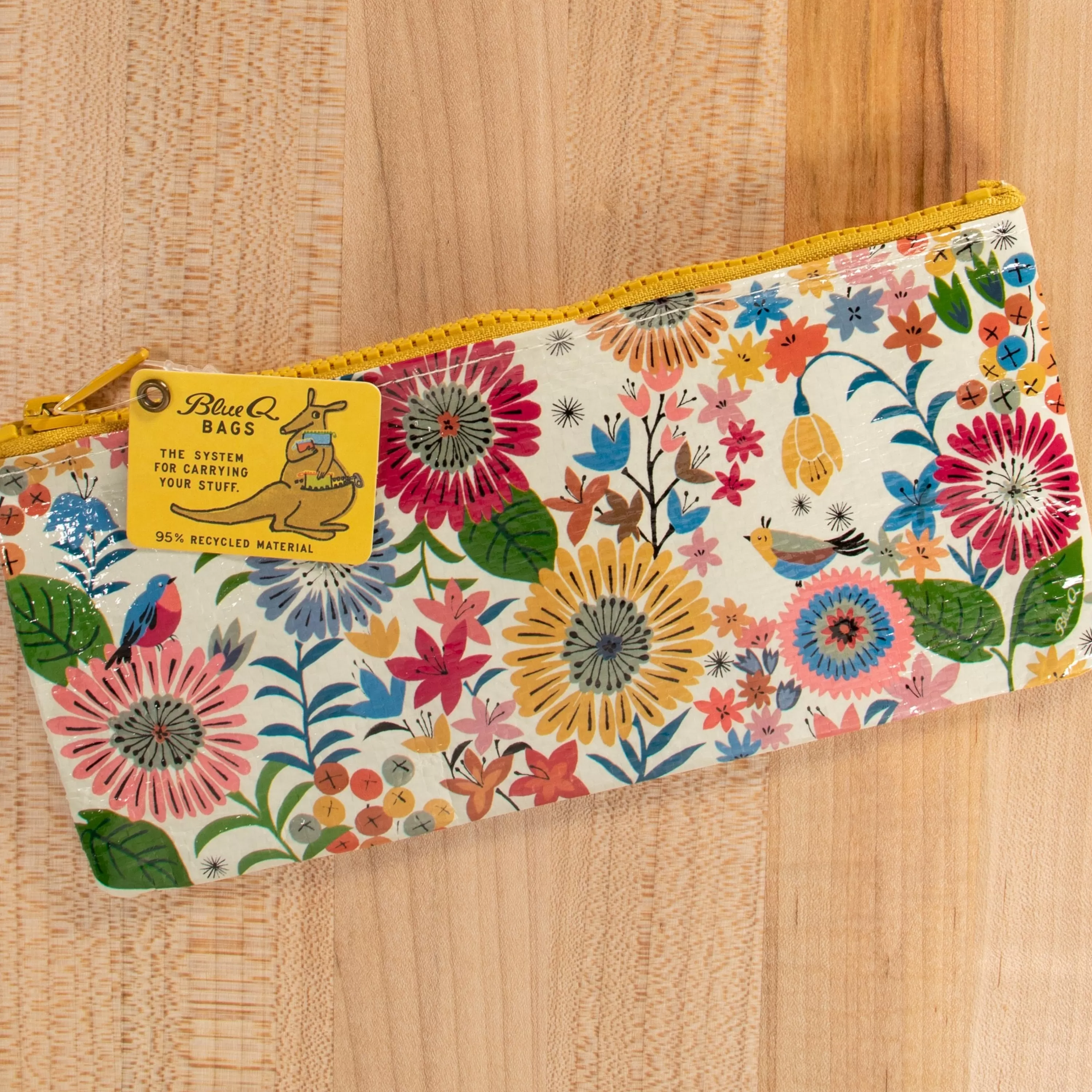 Hot Blue Q Flower Field Pencil Case