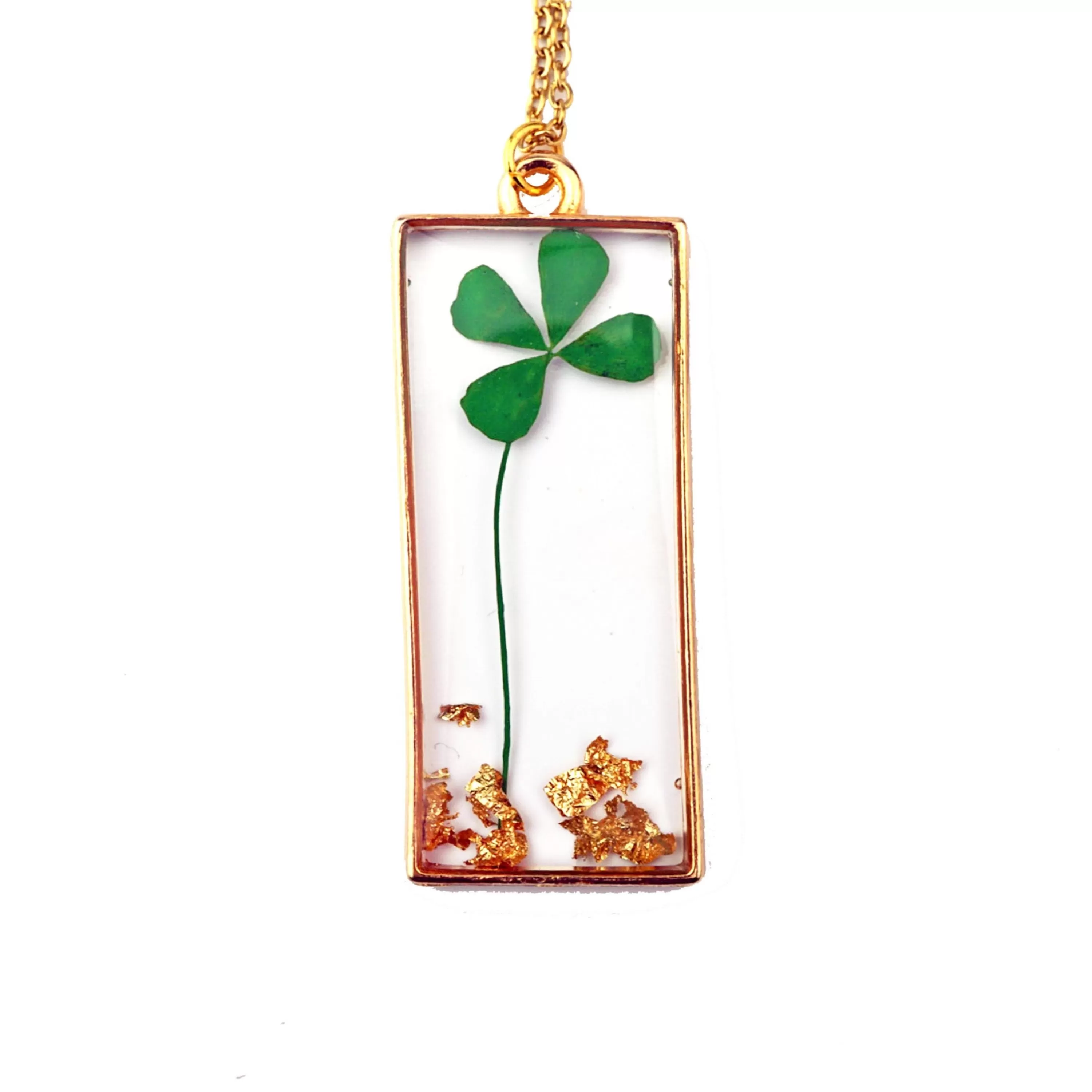 Sale The Pretty Pickle Four Leaf Clover Necklace Gold Leaf