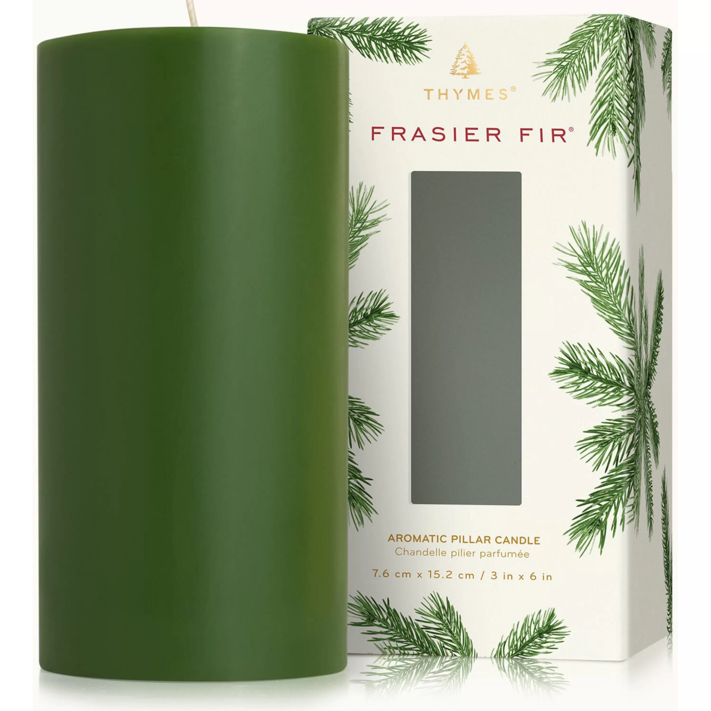 Clearance Thymes Frasier Fir Pillar Candle Large