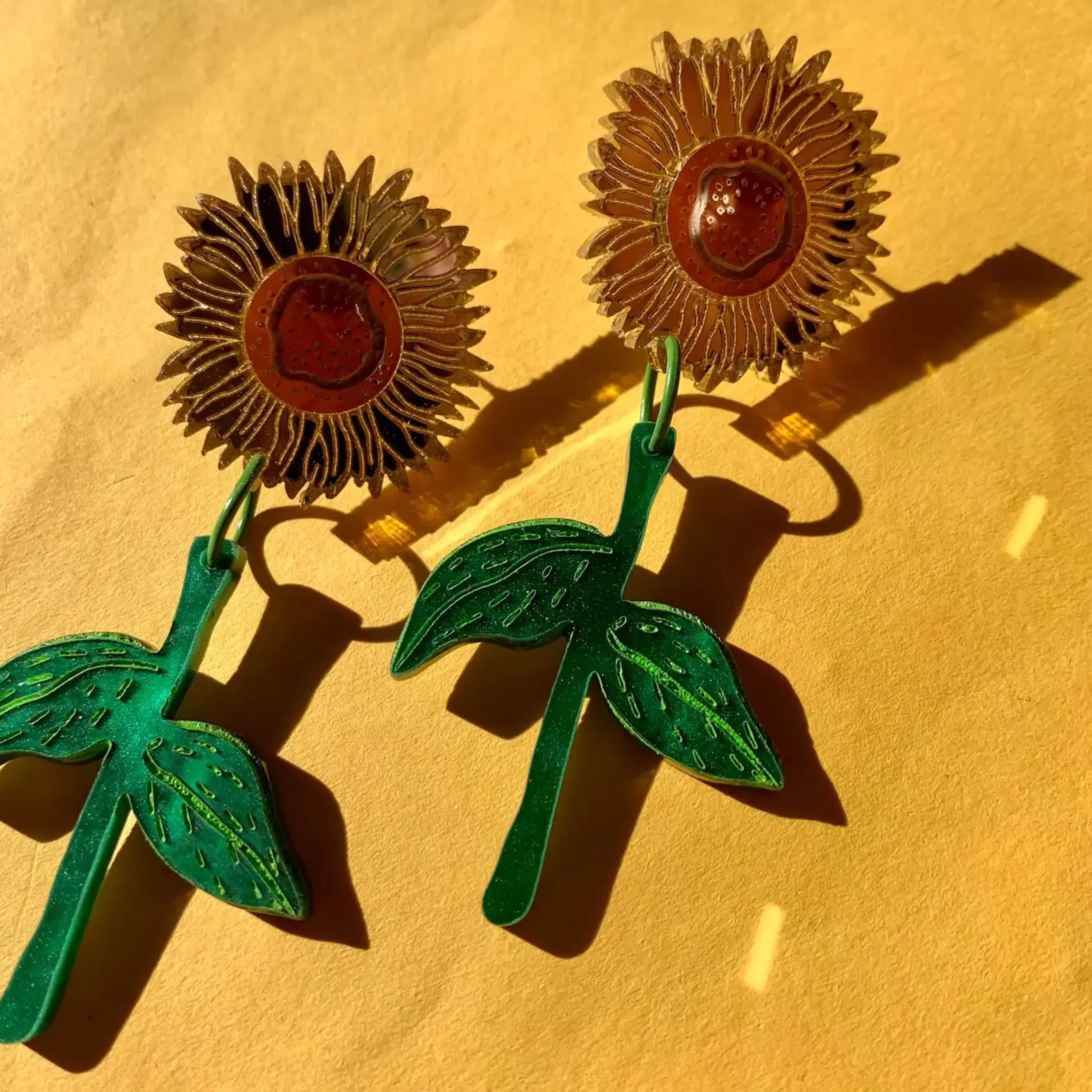 Cheap Not Picasso From The Garden Sunflower Earrings