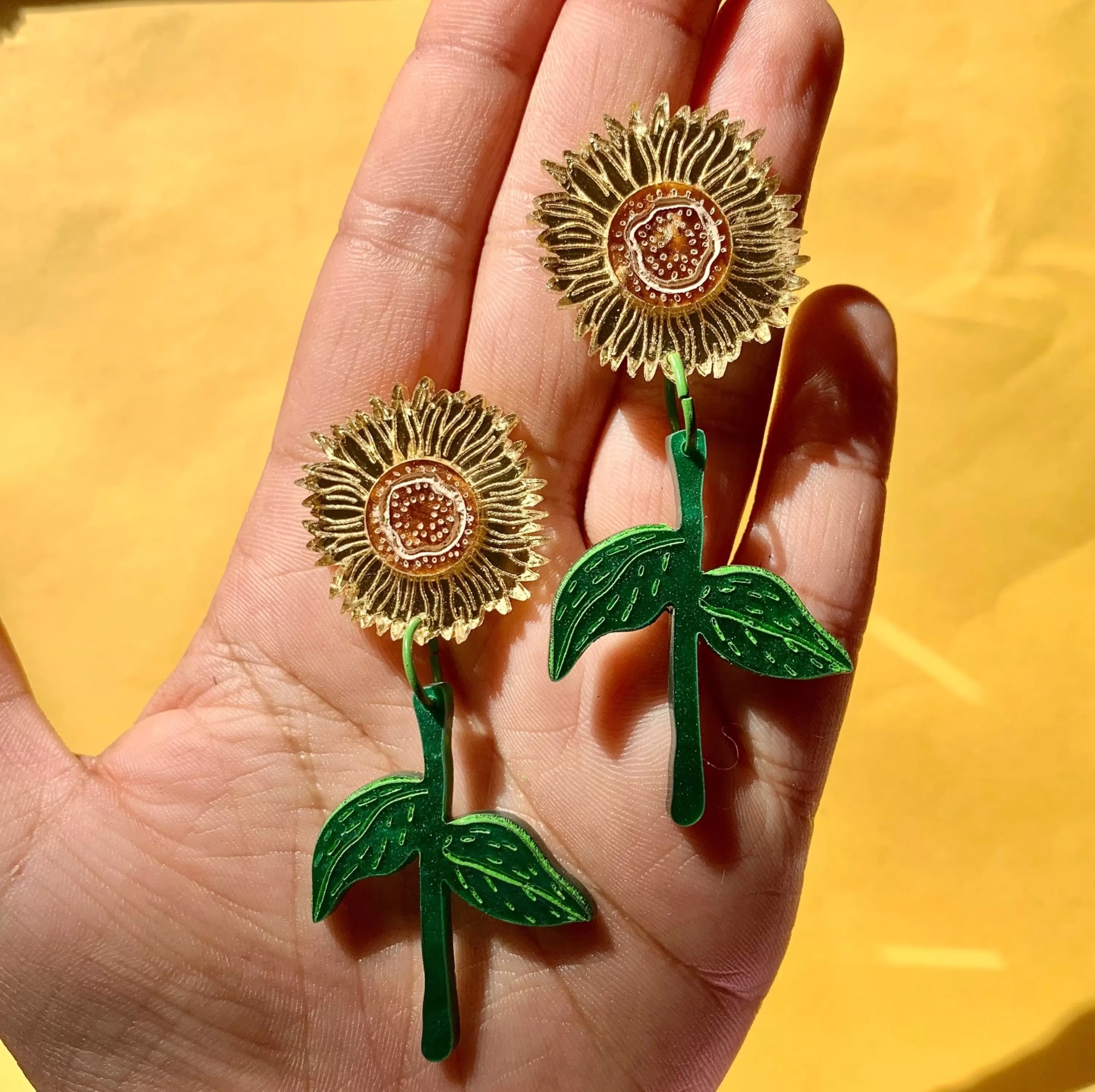 Cheap Not Picasso From The Garden Sunflower Earrings