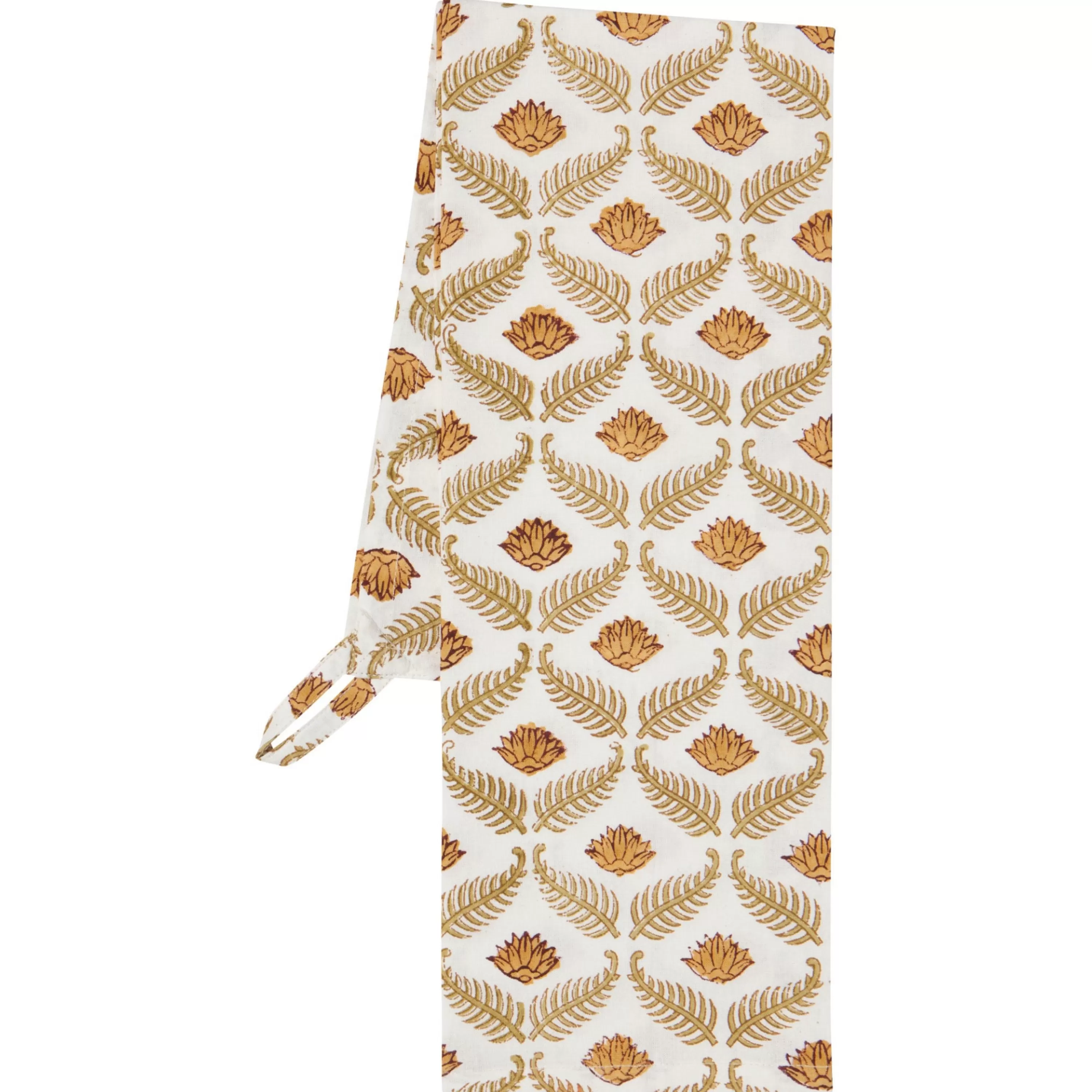 Fashion Danica Frond Block Print Tea Towel