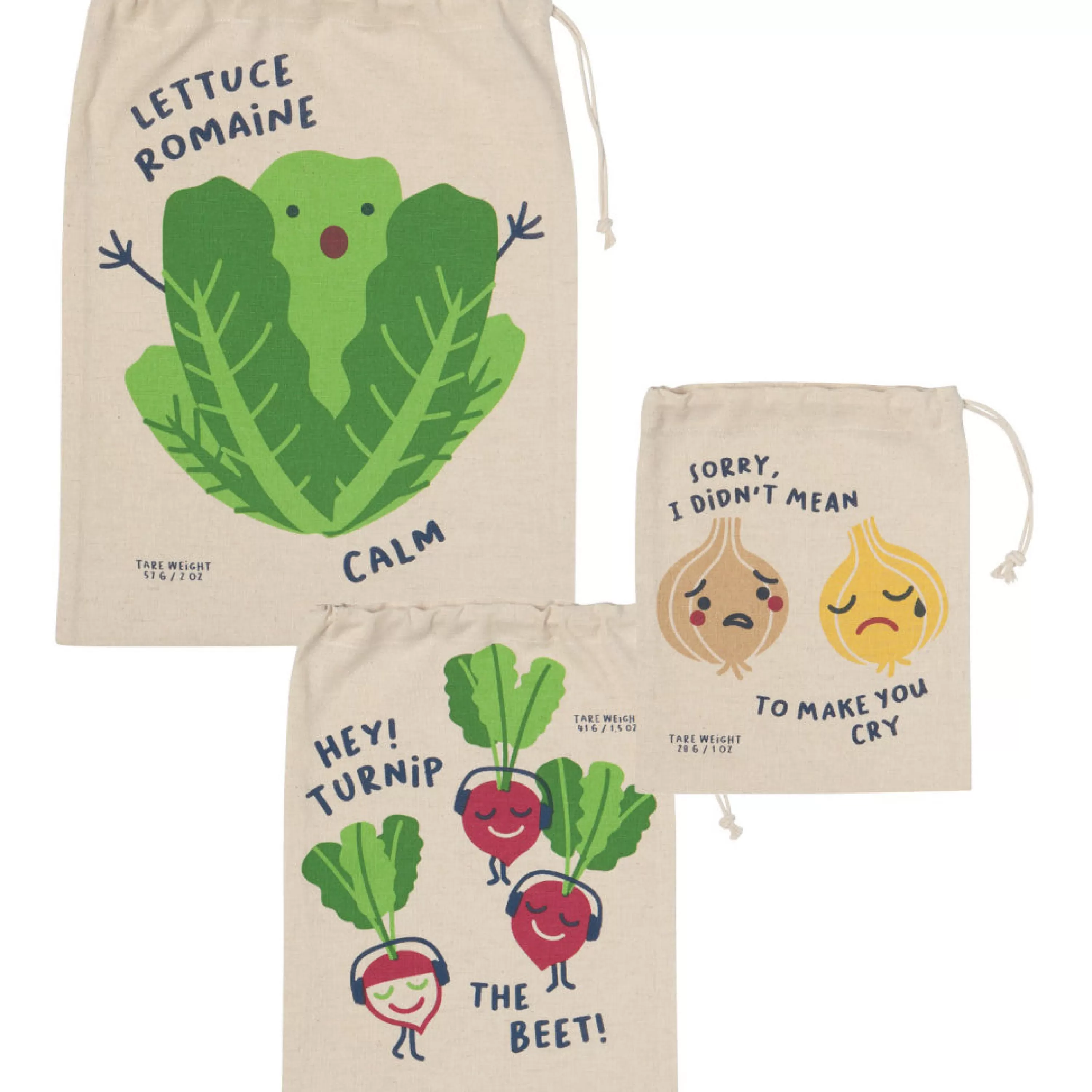 Shop Danica Funny Food Produce Bags Set Of 3