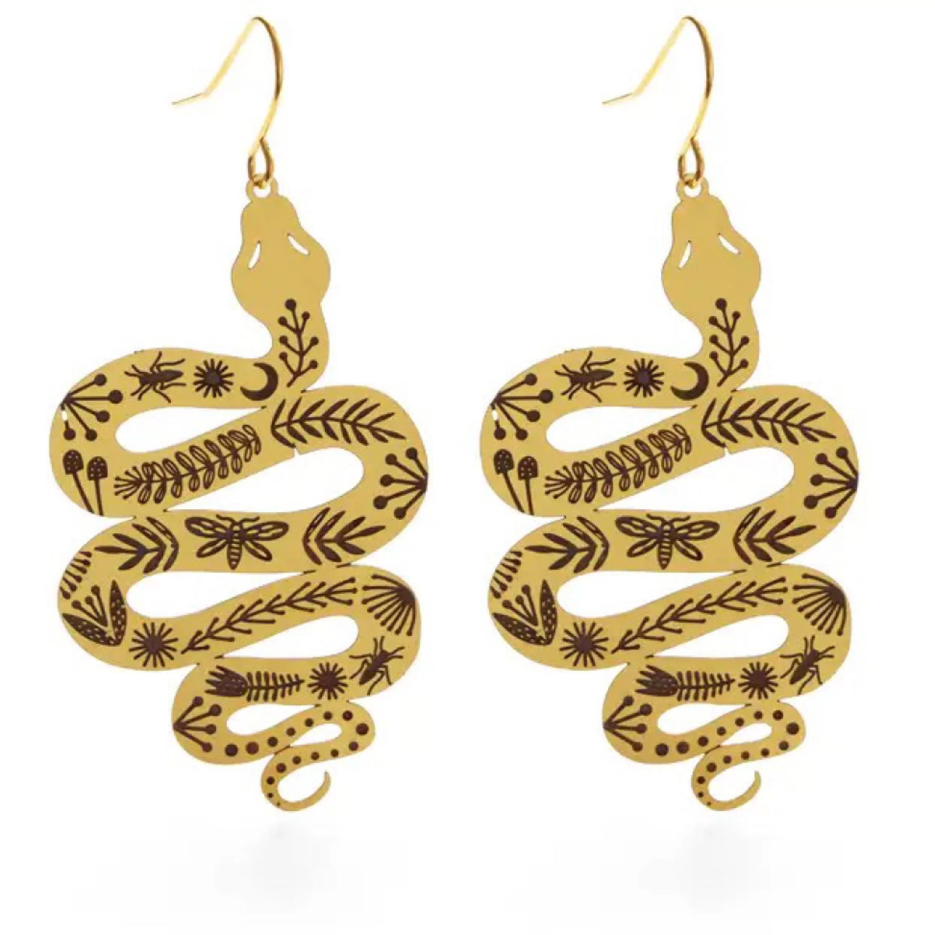 New Mind's Eye Design Garden Snake Earrings