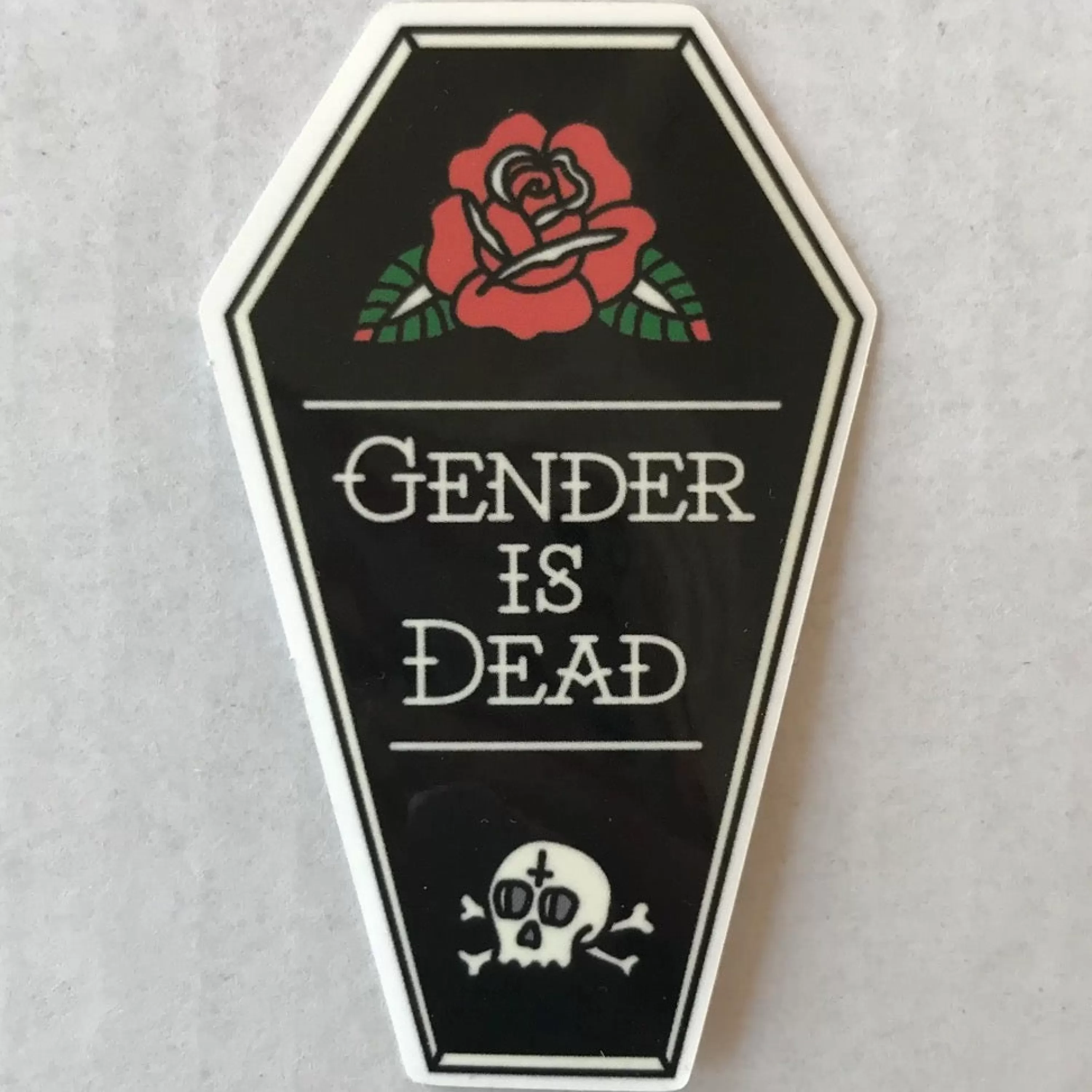 Clearance Jini & Tonic Gender Is Dead Coffin Enamel Pin