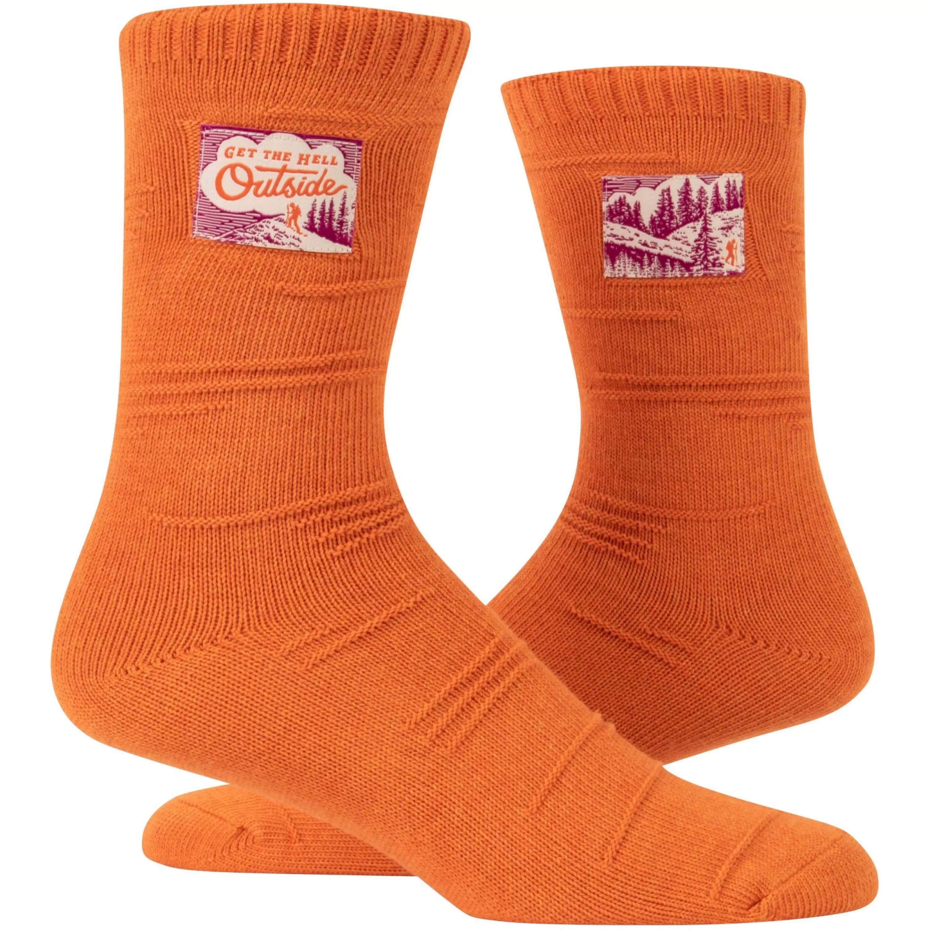 Discount Blue Q Get The Hell Outside Tag Socks
