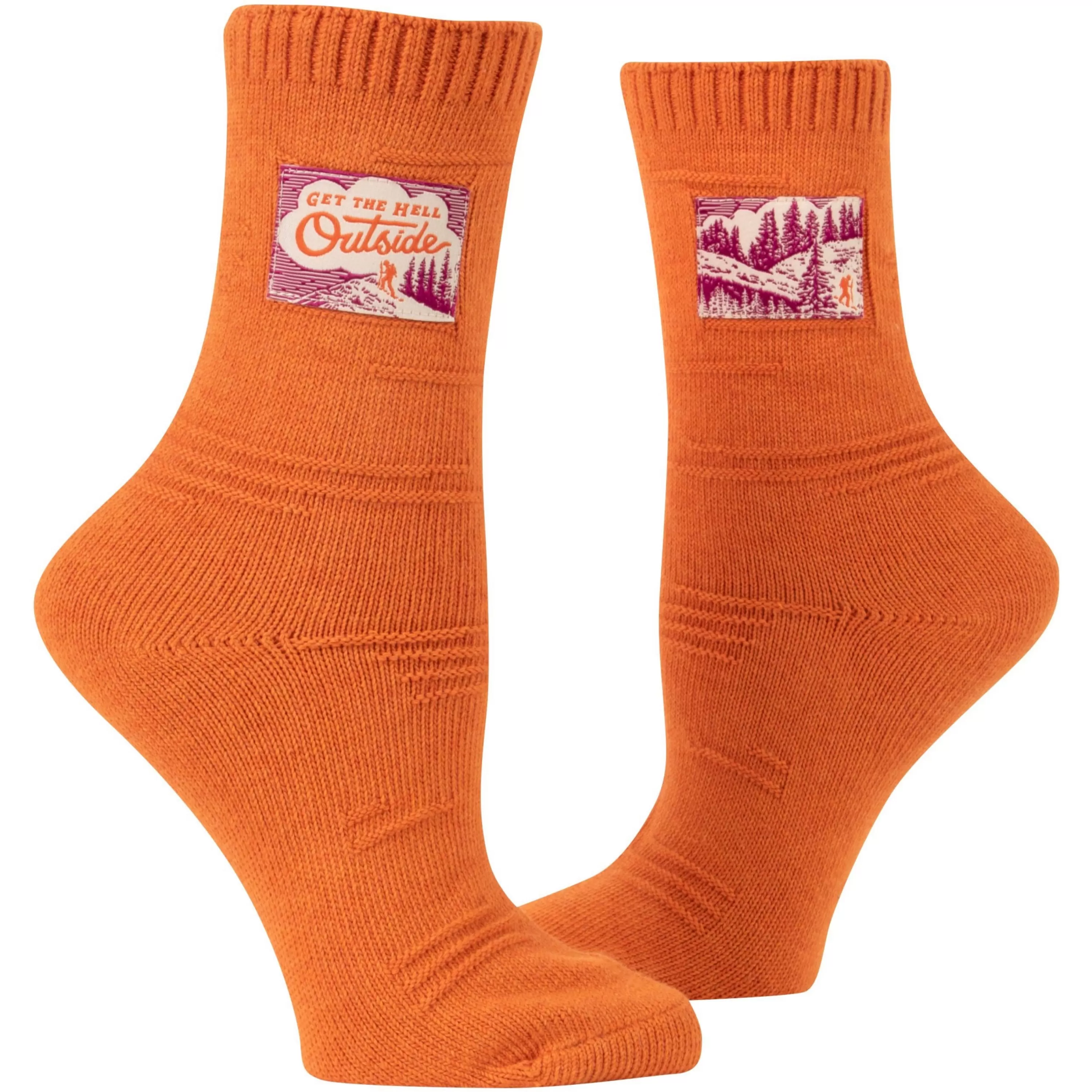 Discount Blue Q Get The Hell Outside Tag Socks