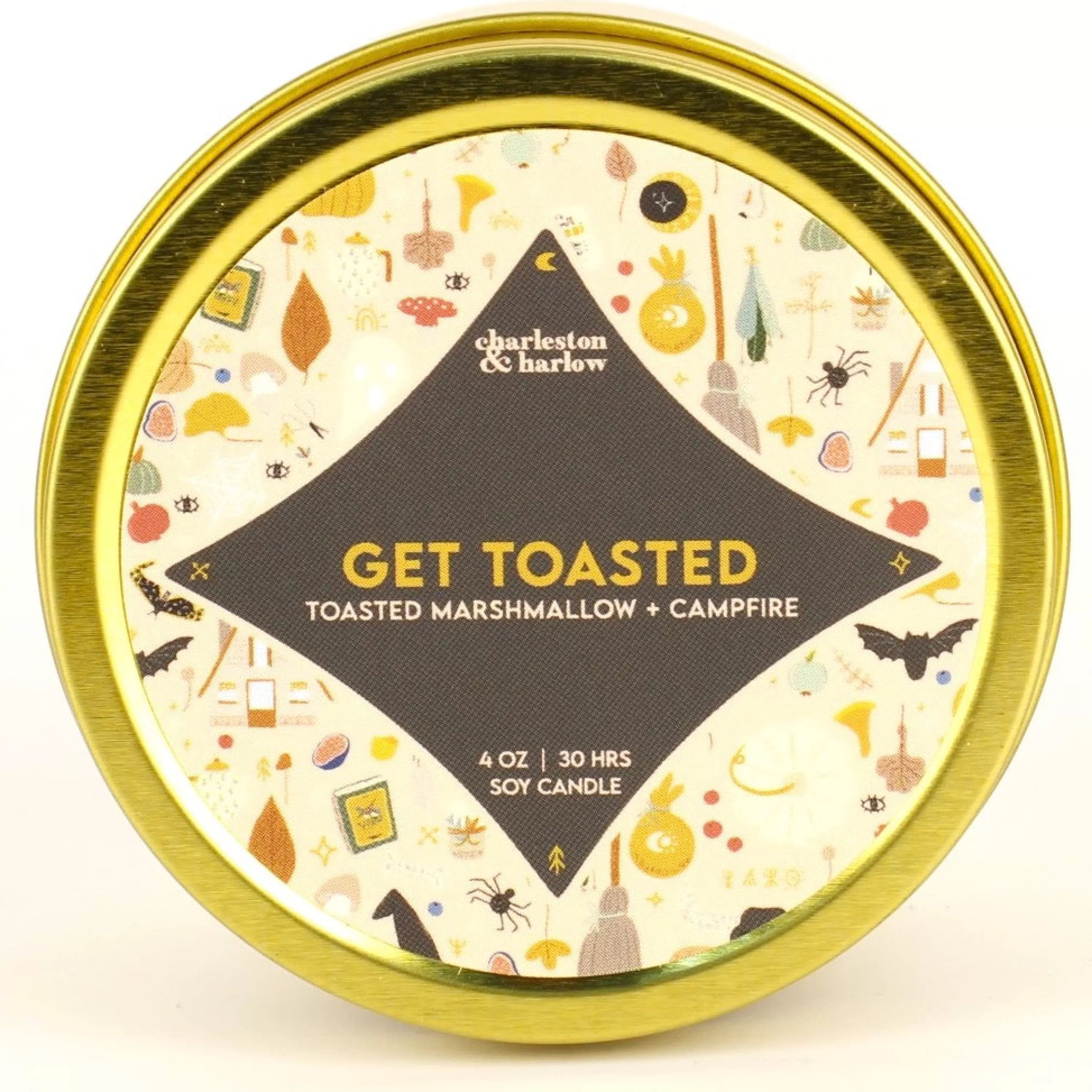 Flash Sale Charleston & Harlow Candle Co. Get Toasted Soy Wax Candle Travel Tin