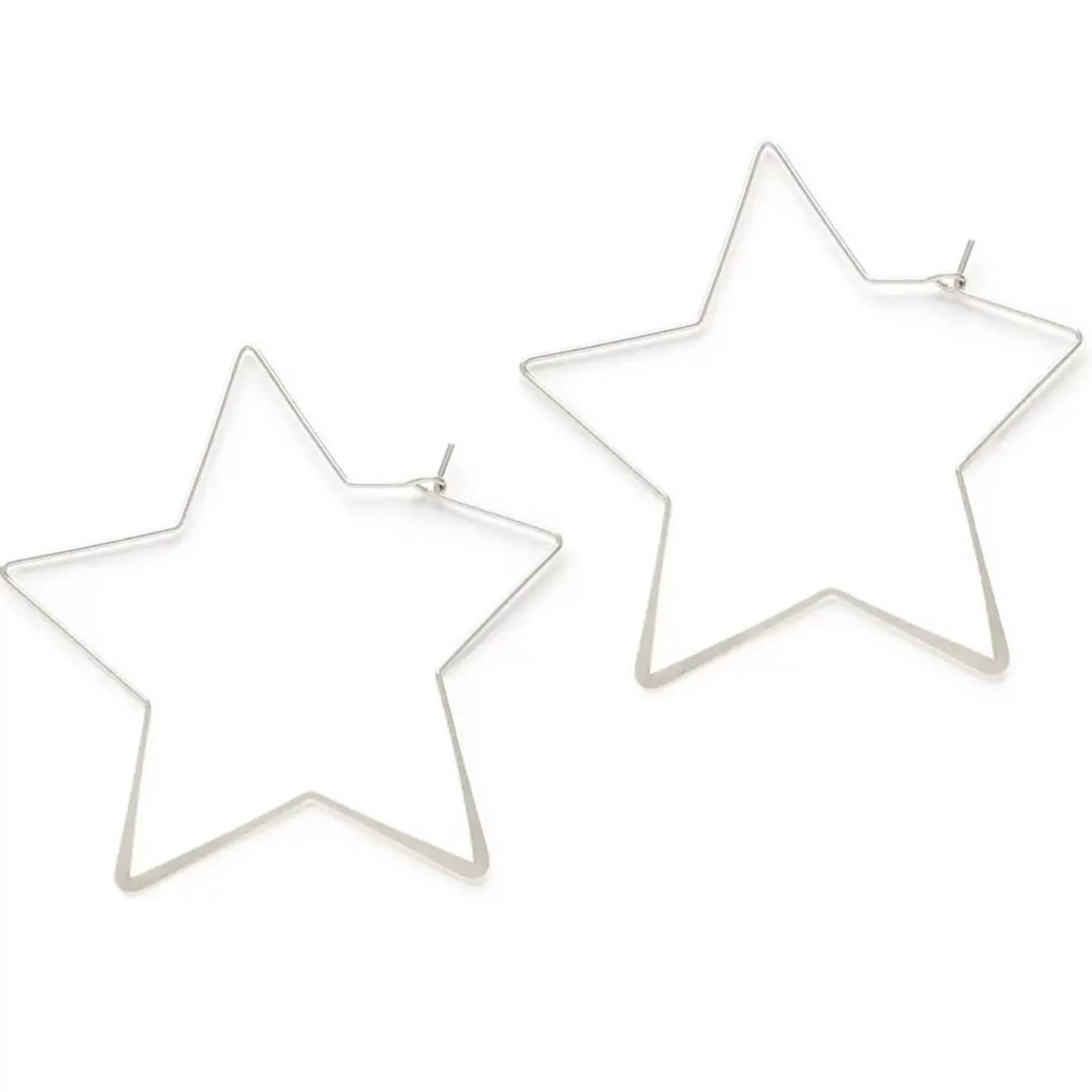 Shop Amano Studio Giant Star Hoop Earrings Silver