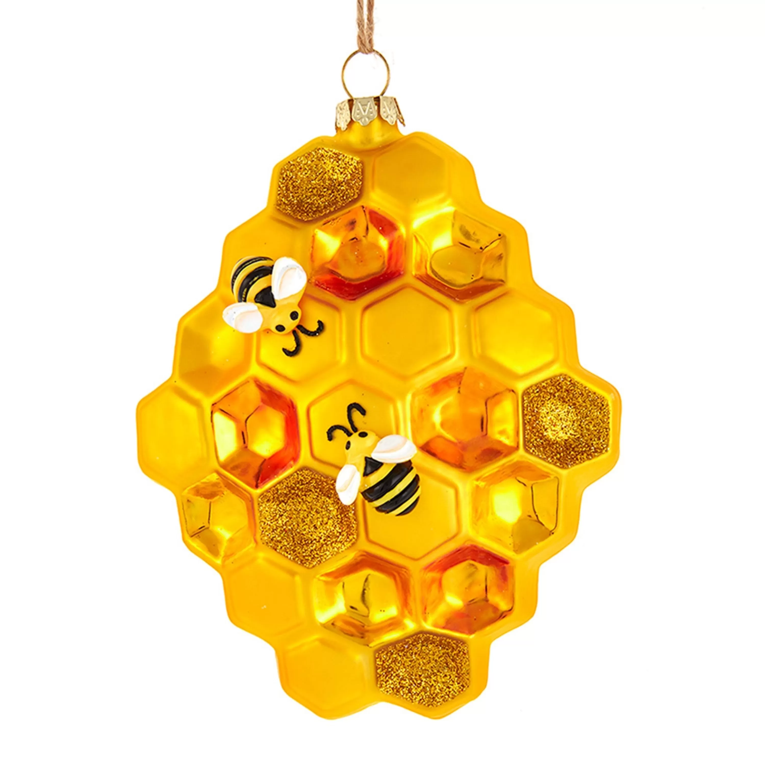 Kurt Adler Glass Honeycomb Ornament