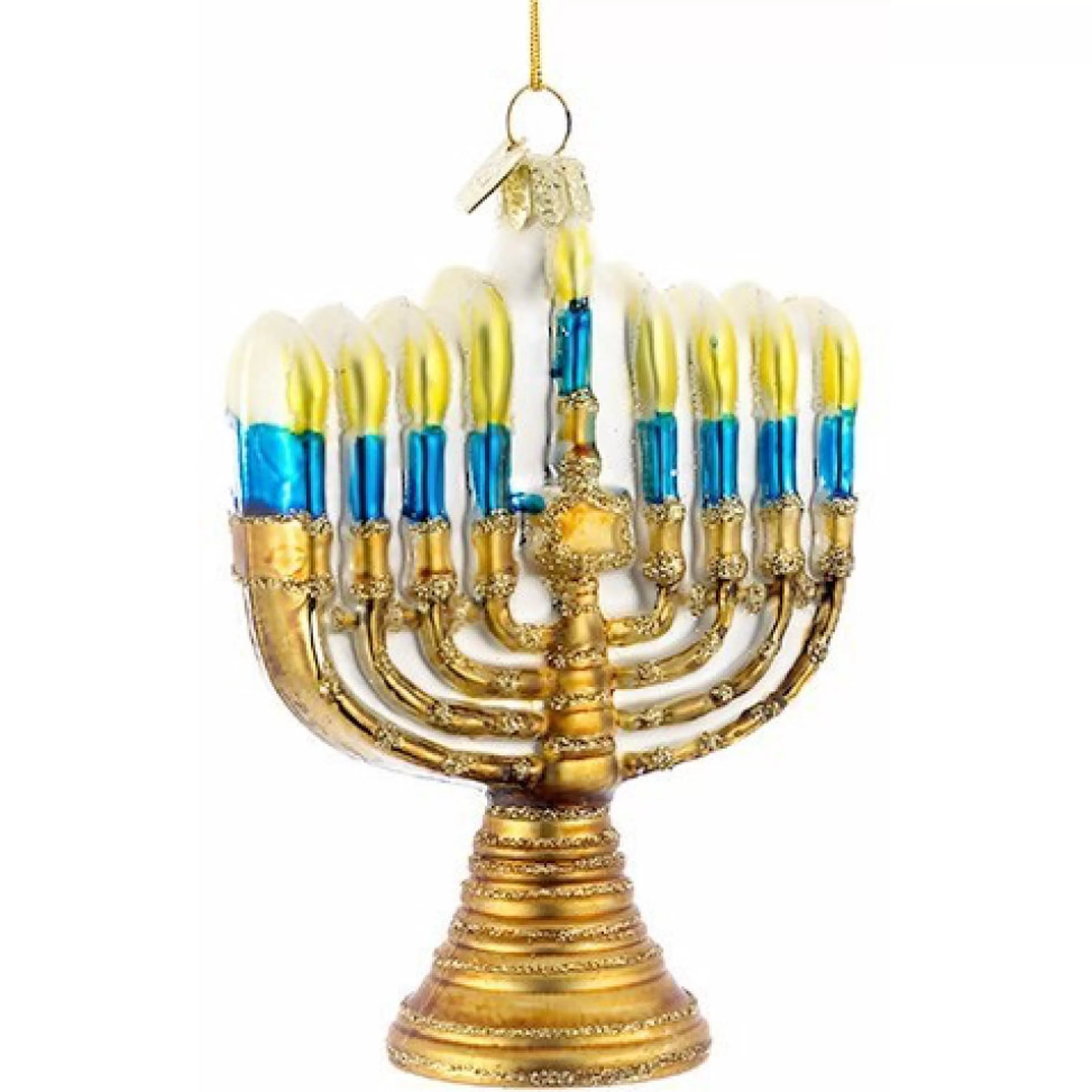 Kurt Adler Gold Menorah Ornament