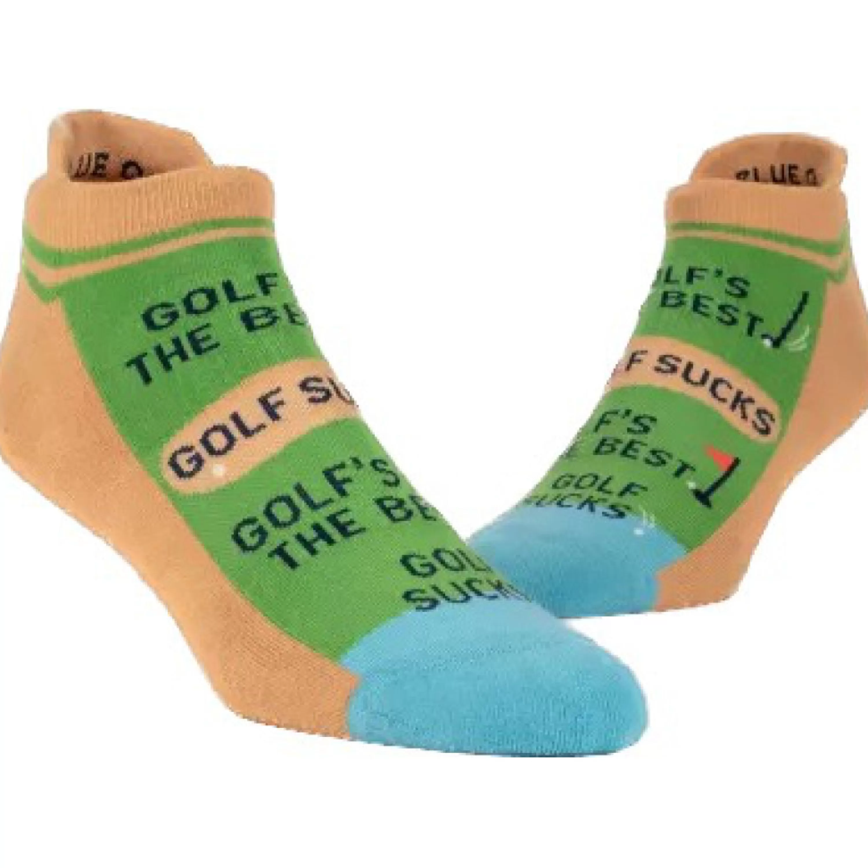 Fashion Blue Q Golf Sucks Sneaker Socks