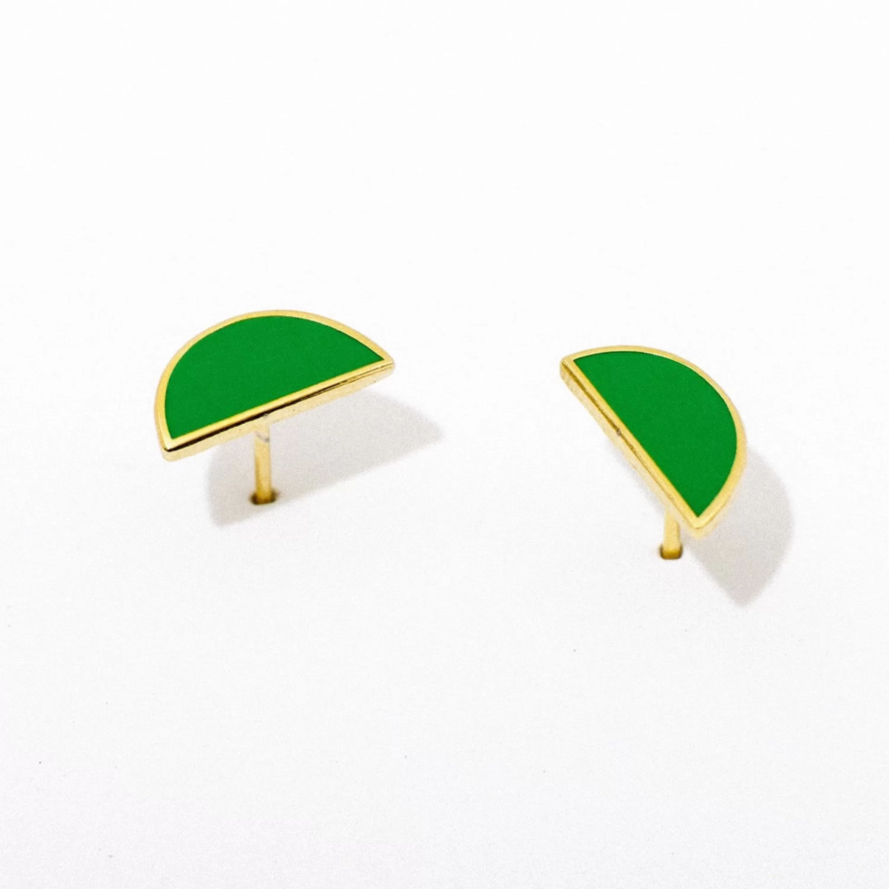 Clearance Larissa Loden Green Half Circle Stud Earrings