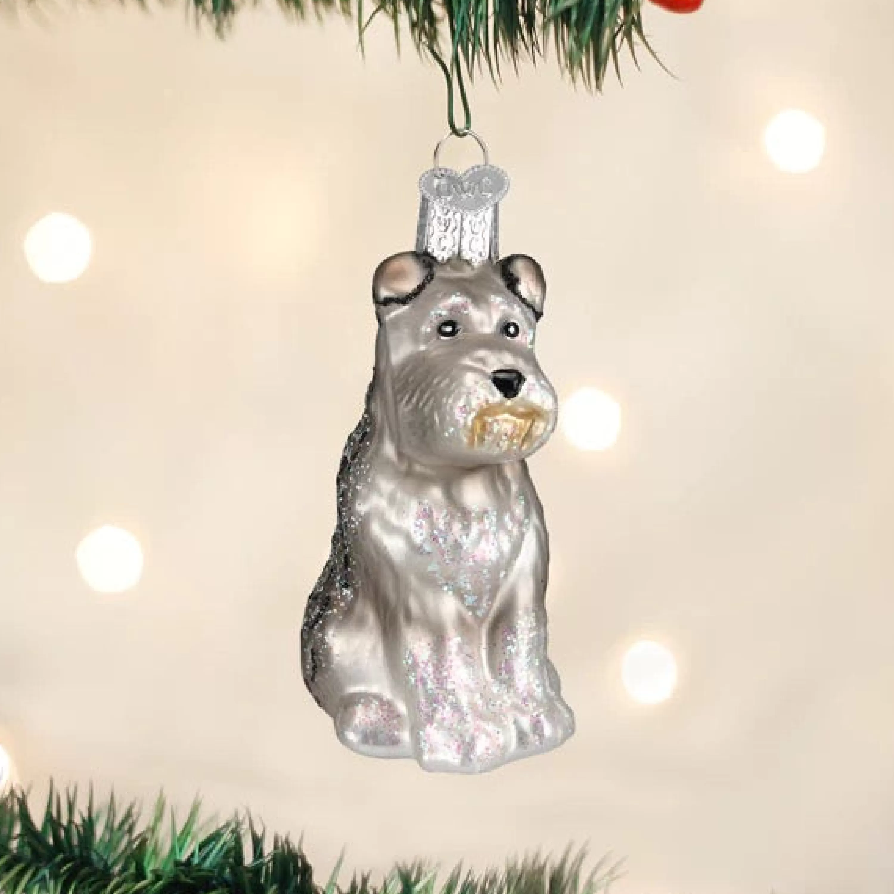 Old World Christmas Grey Schnauzer Ornament