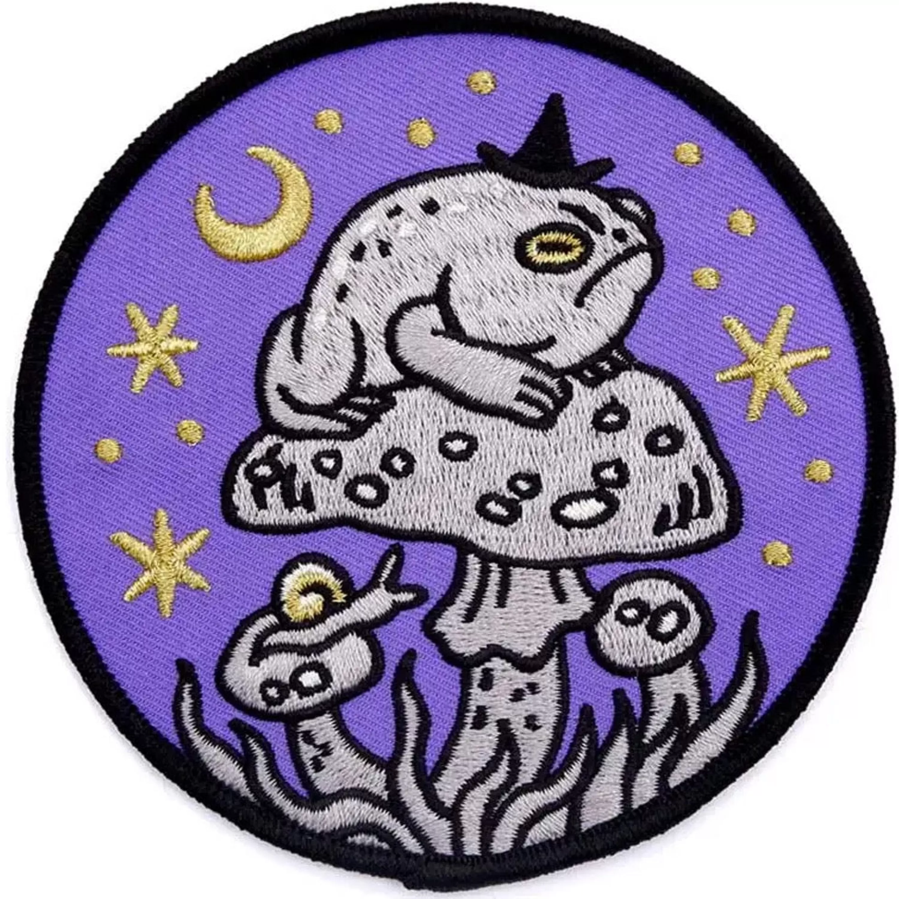 Cheap Cat Coven Grumpy Toad Witch Embroidered Patch