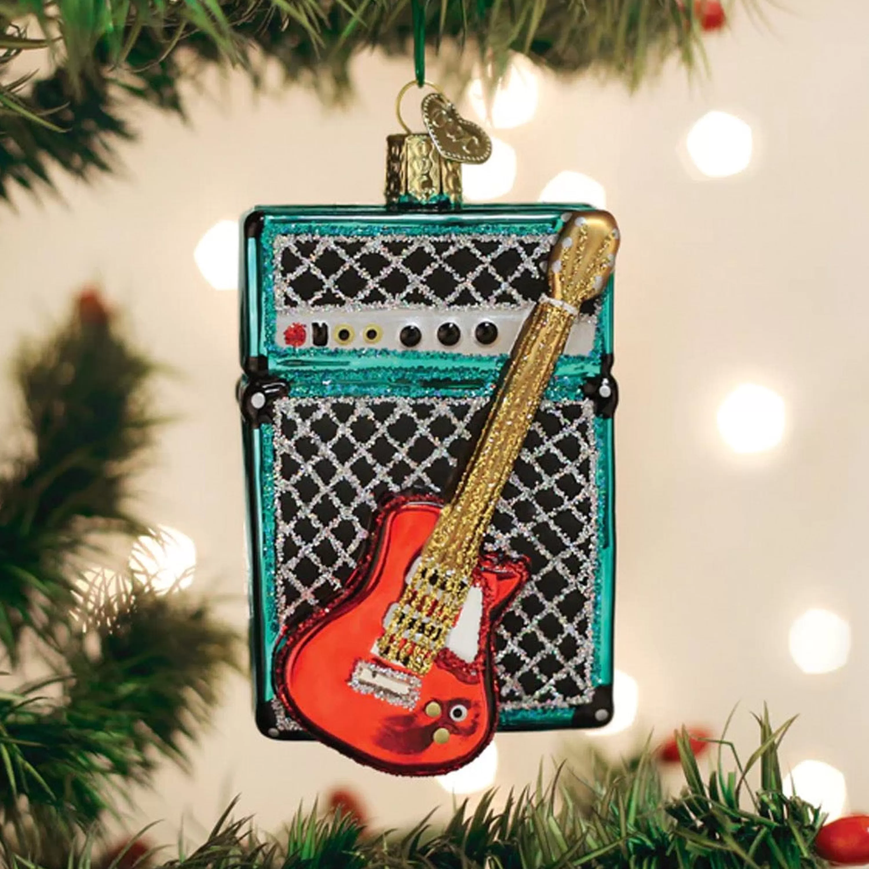 Old World Christmas Guitar & Amp Ornament