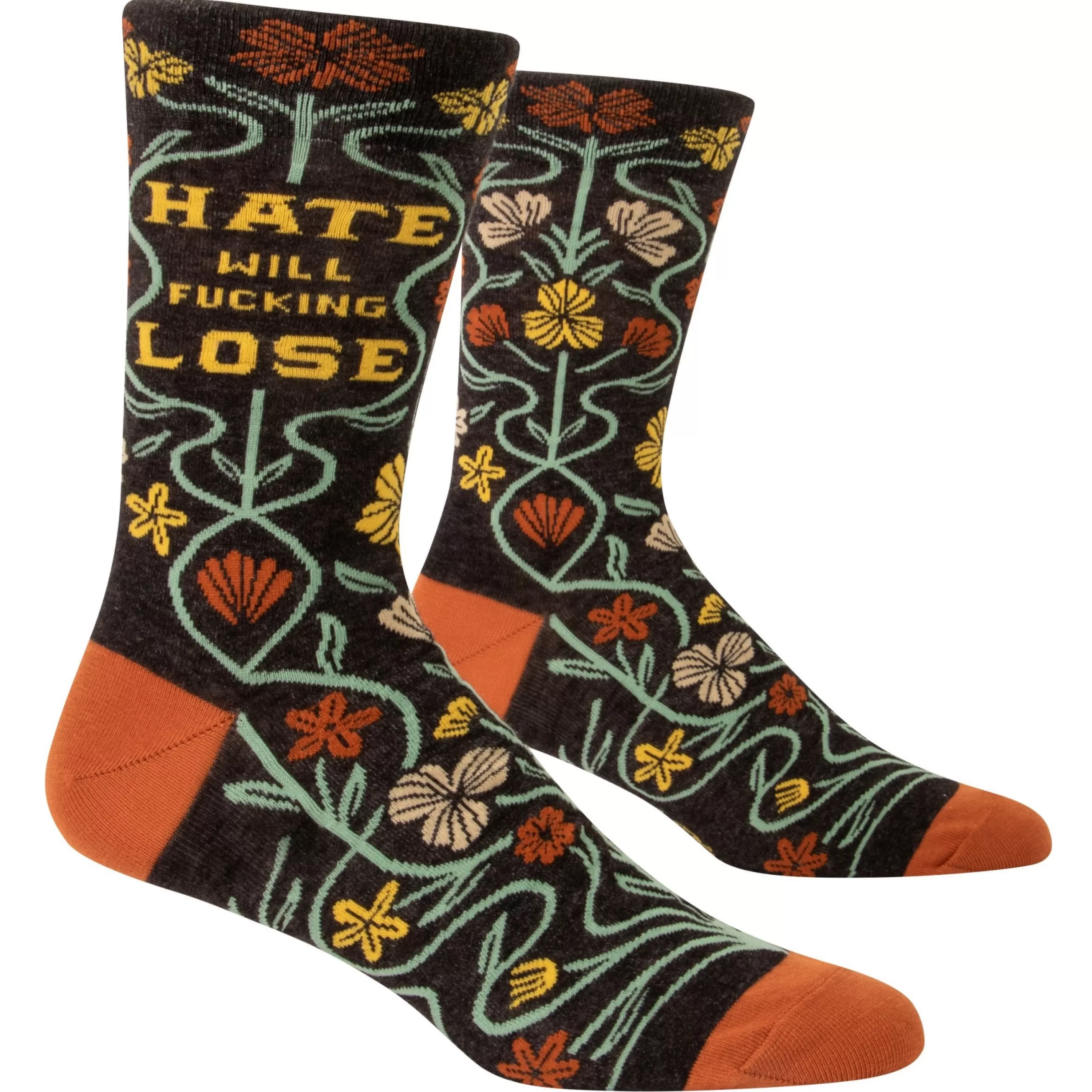 Sale Blue Q Hate Will Fucking Lose Men's Socks