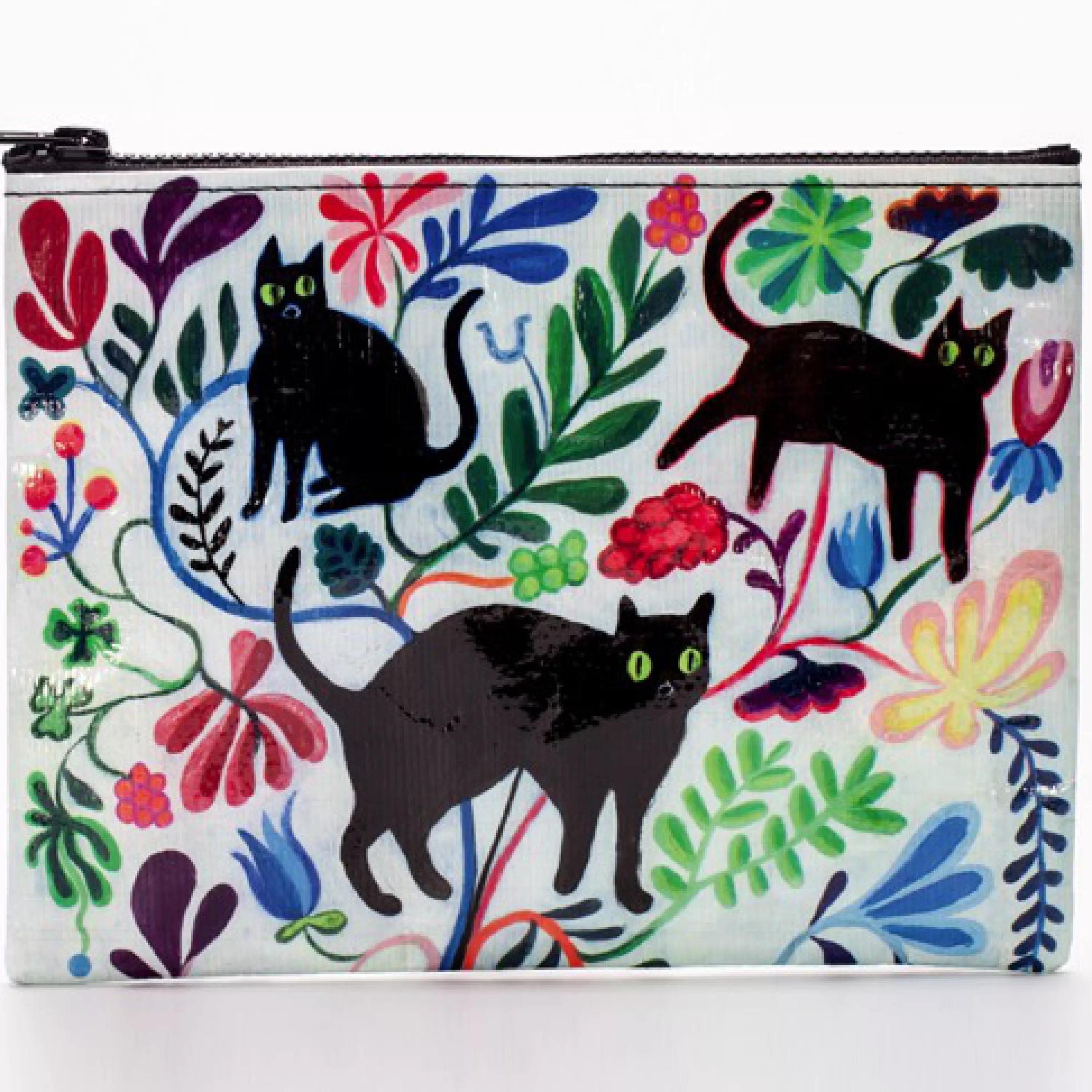 Store Blue Q Here Kitty Zipper Pouch