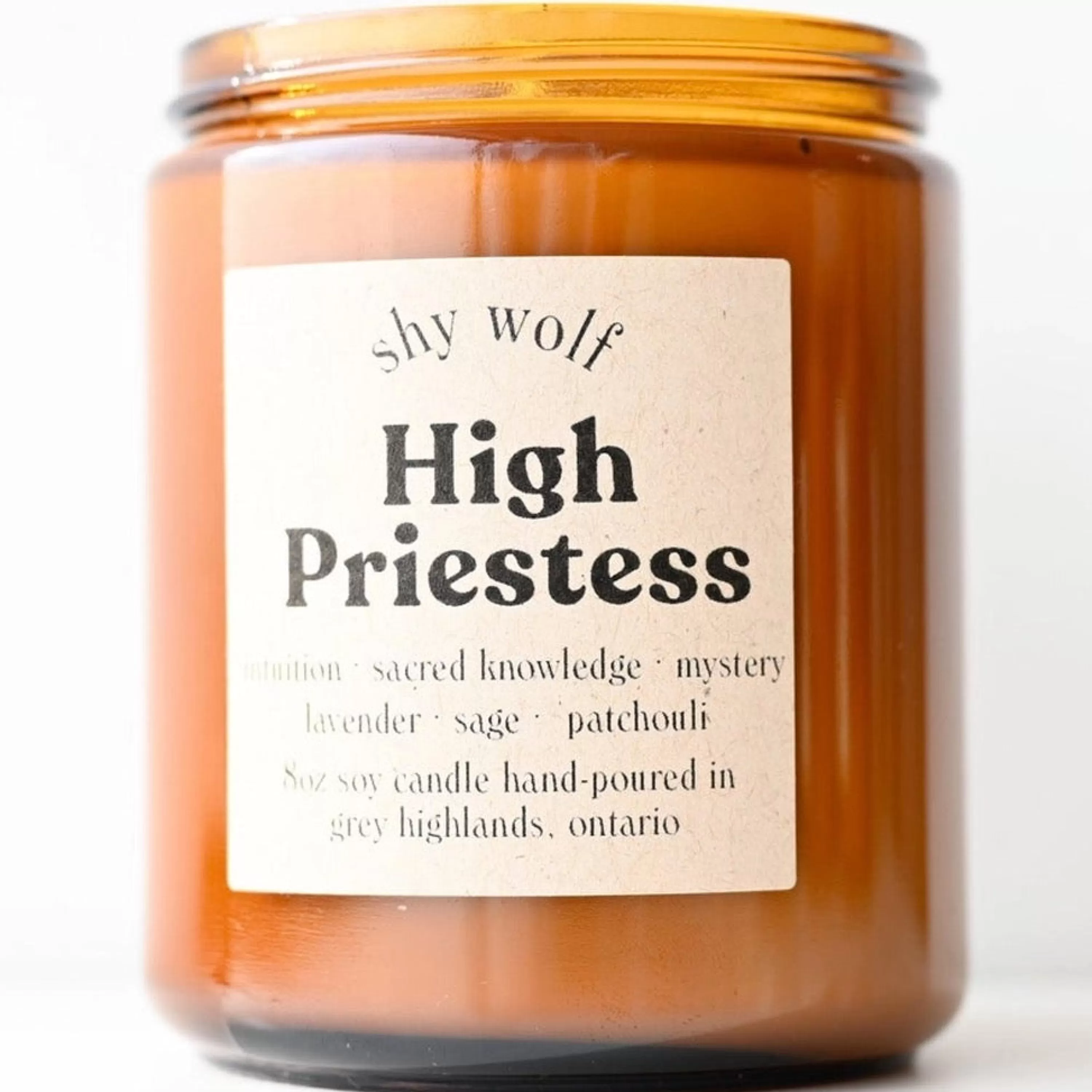 Sale Shy Wolf Candles High Priestess Tarot Candle