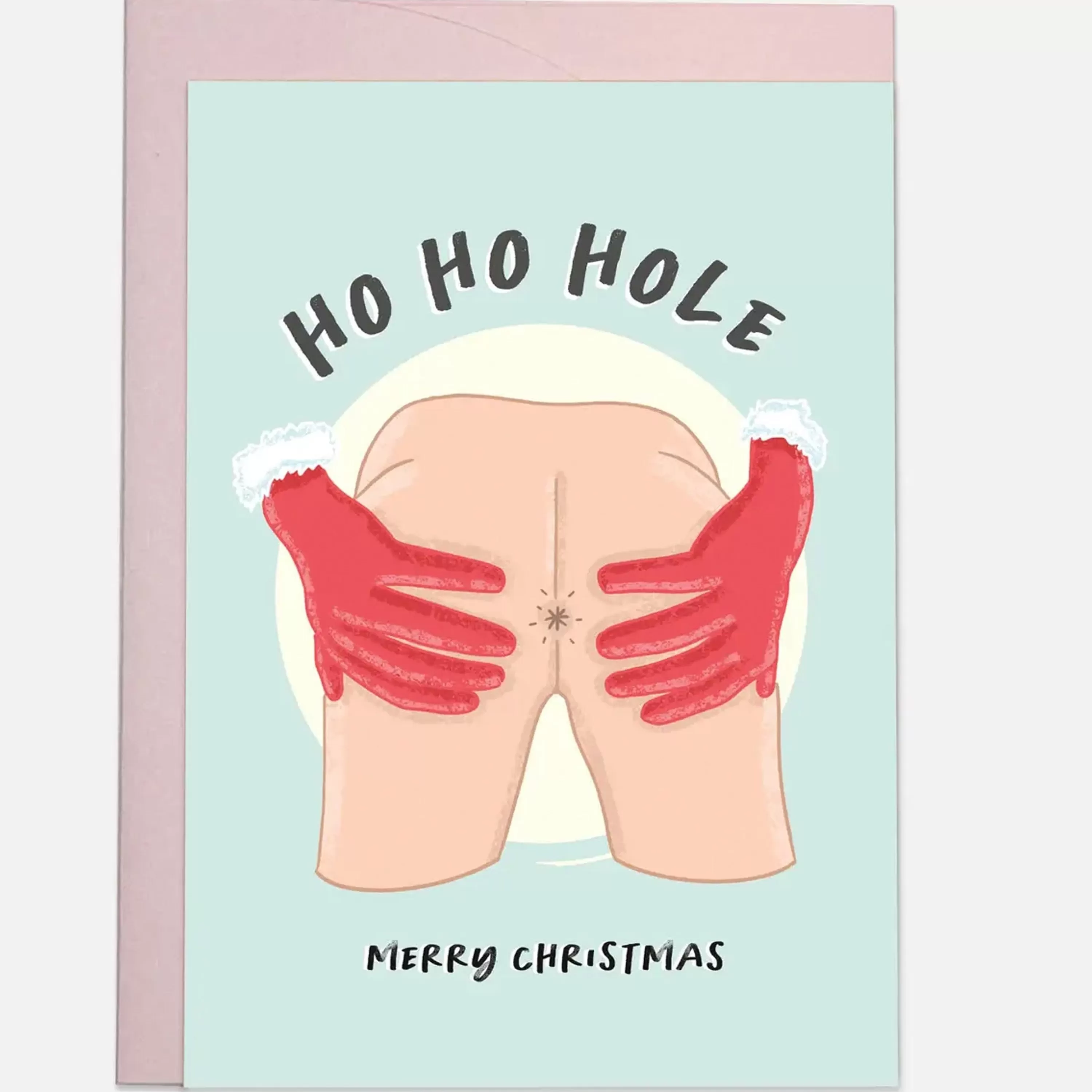 Kaart Blanche Ho Ho Hole Christmas Card