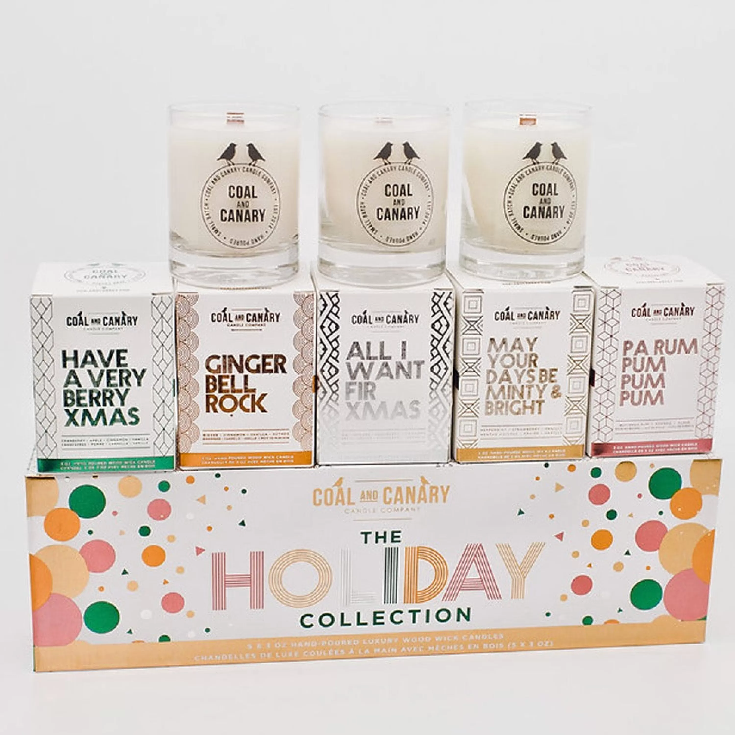 Store Coal and Canary Holiday Box Set Candles