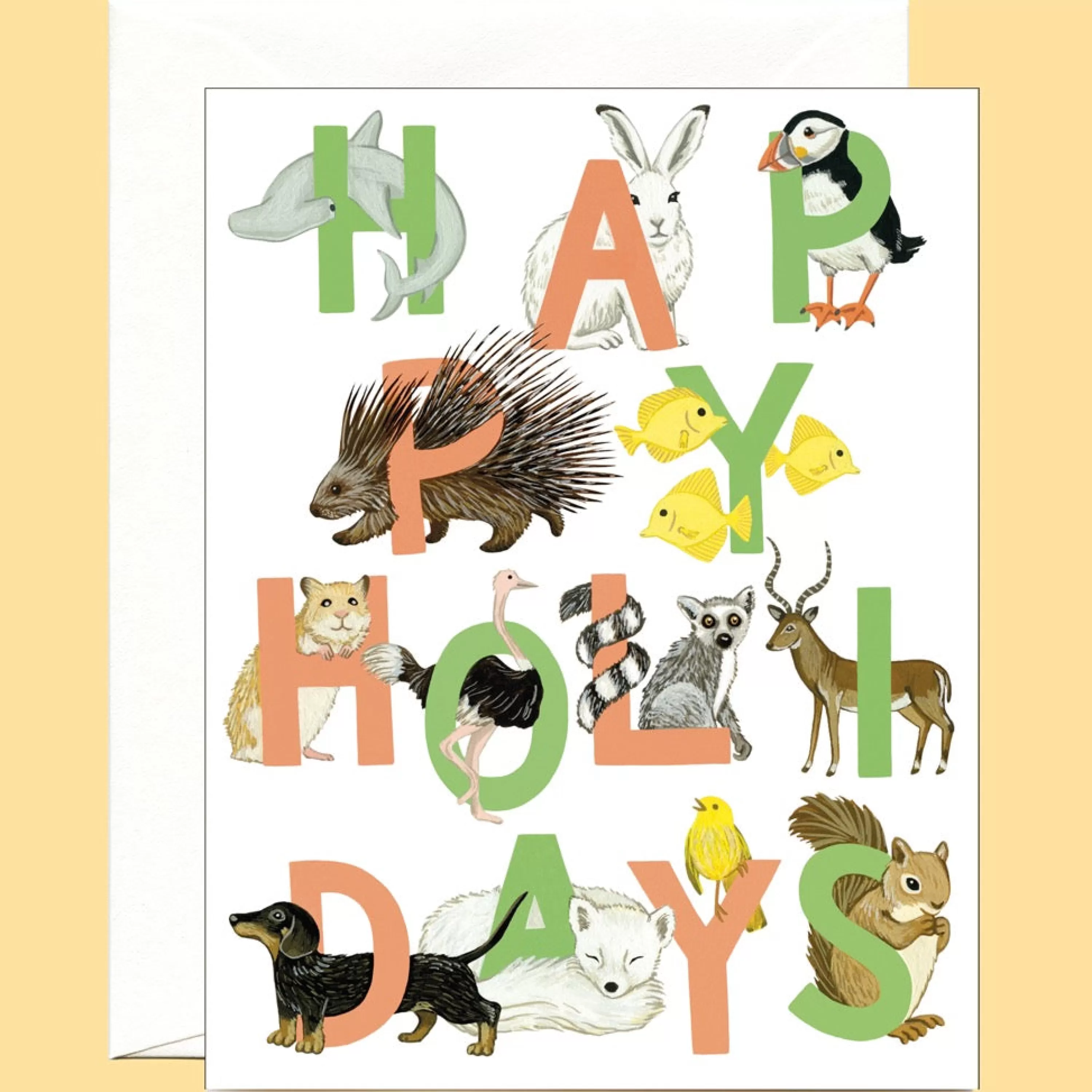 Yeppie Paper Holiday Menagerie Animals Boxed Cards