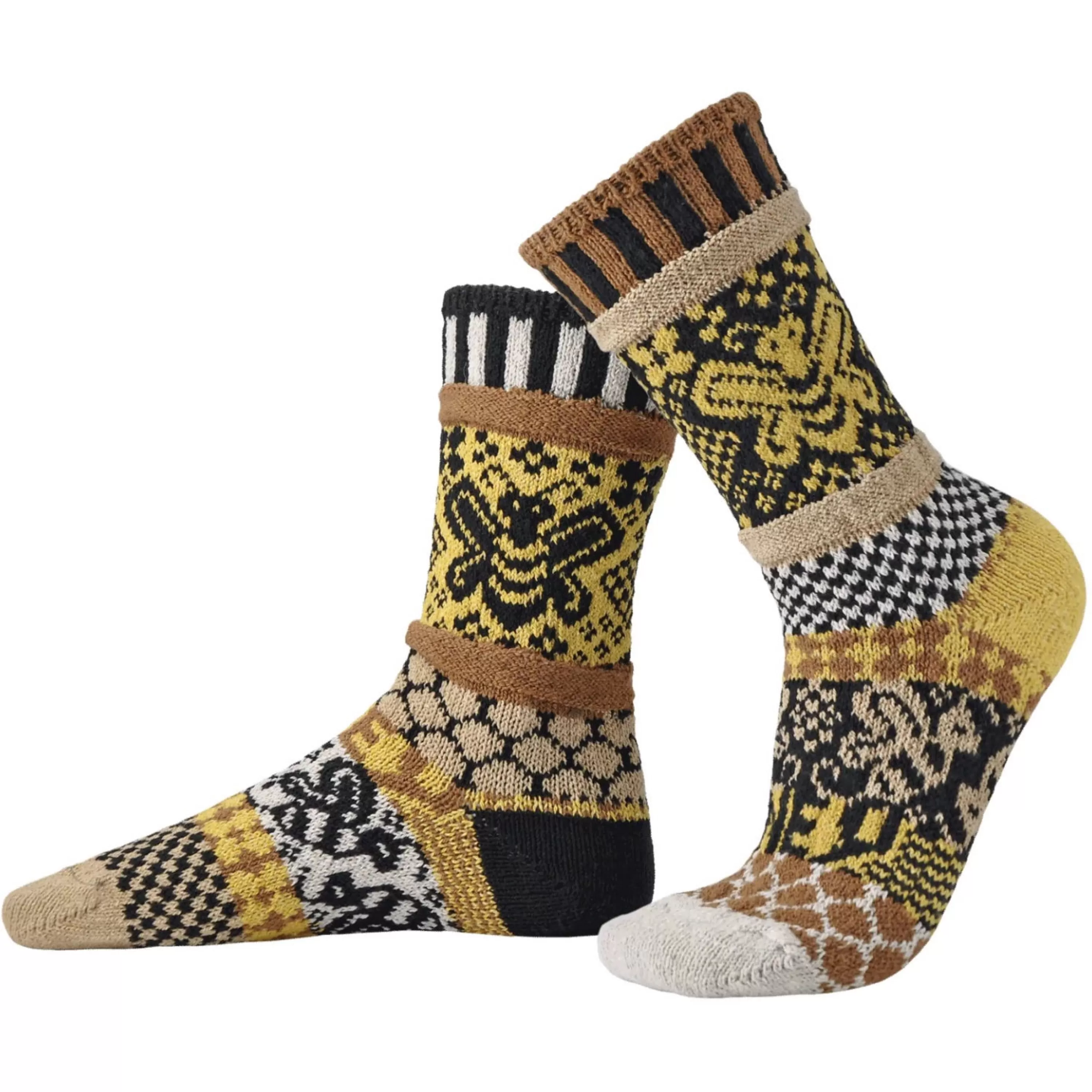 Best Solmate Honey Bee Mismatched Crew Socks