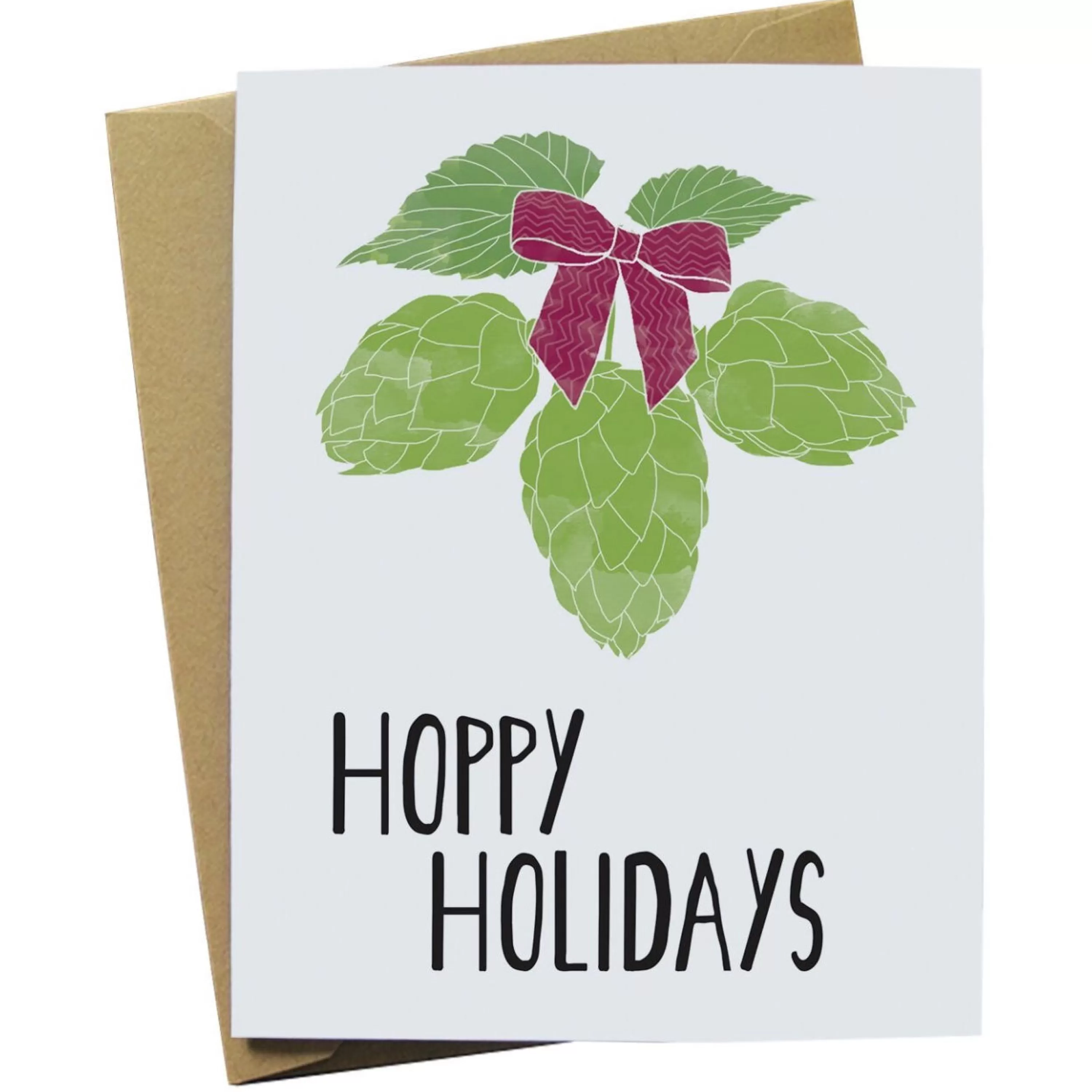 Paper Wolf Design Hoppy Holidays Beer Hops Card