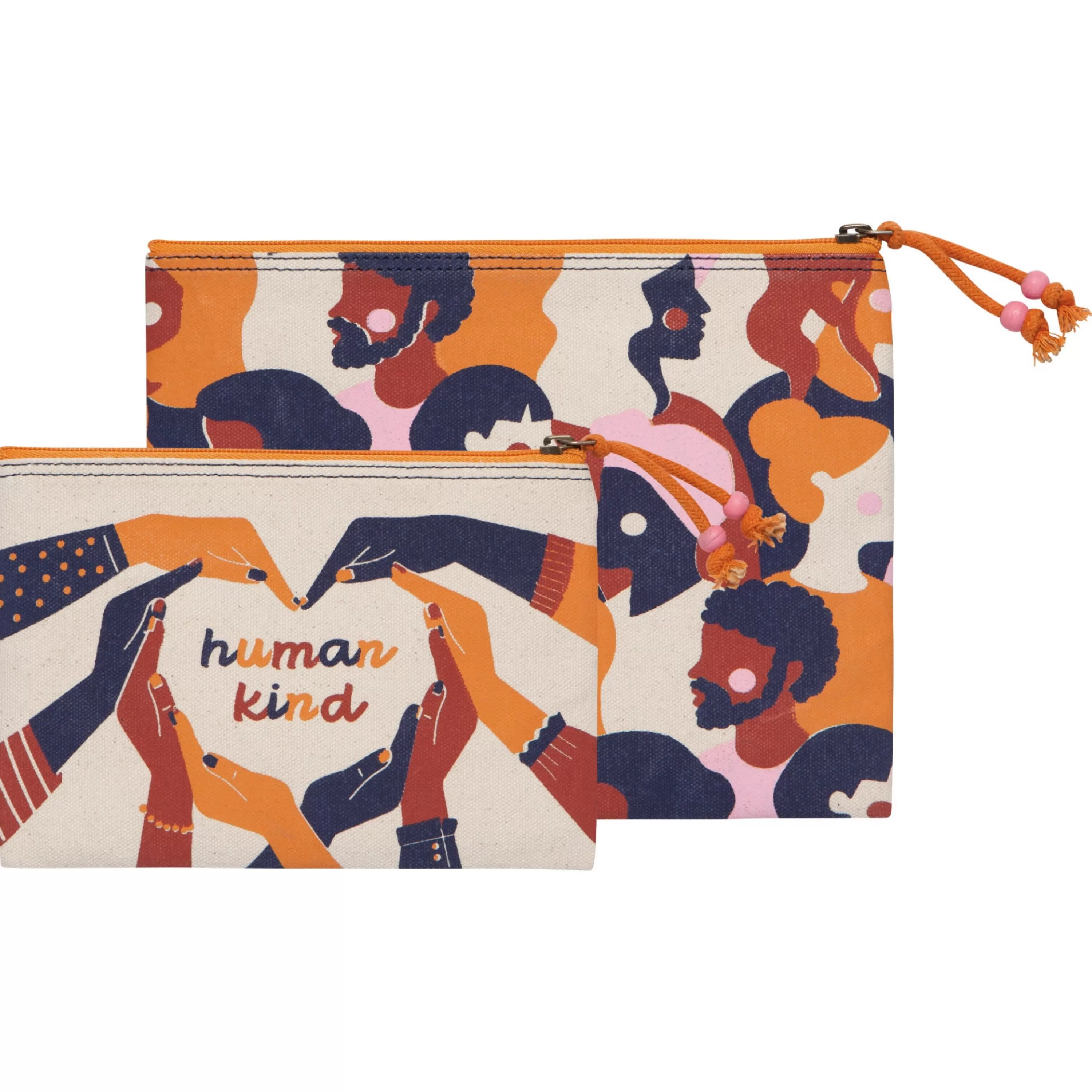 Store Danica Human Kind Zipper Pouches Set Of 2