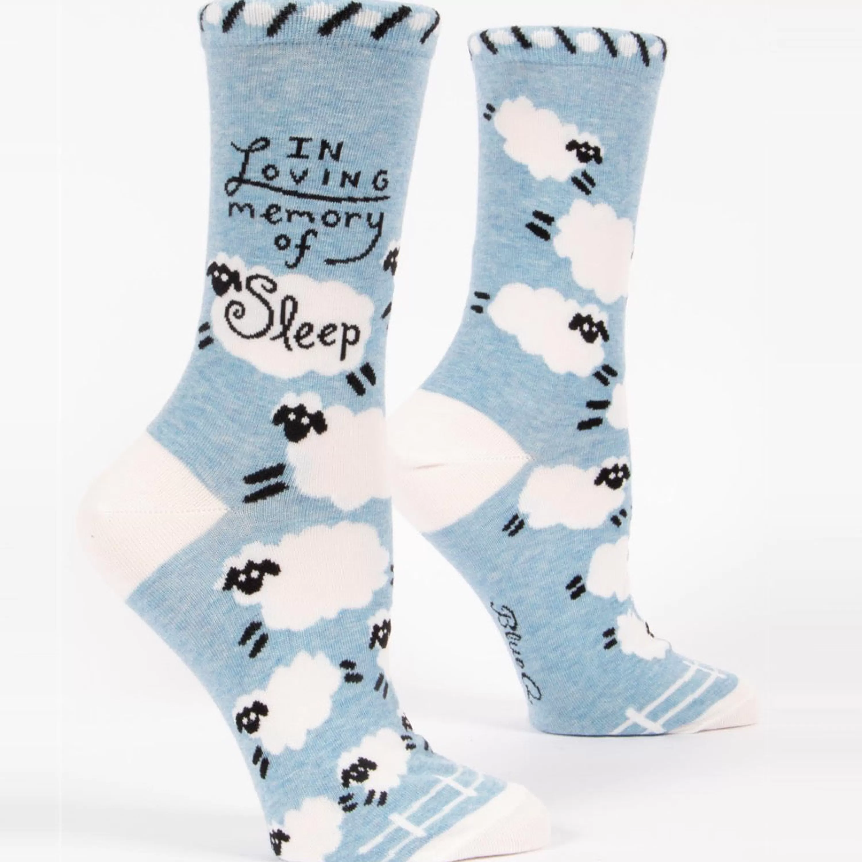 New Blue Q In Loving Memory Of Sleep Crew Socks