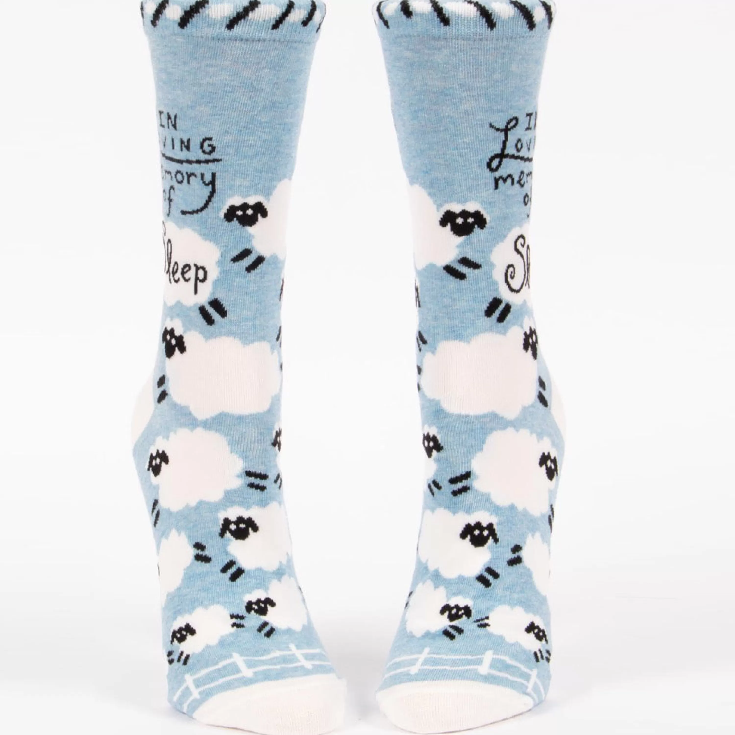 New Blue Q In Loving Memory Of Sleep Crew Socks