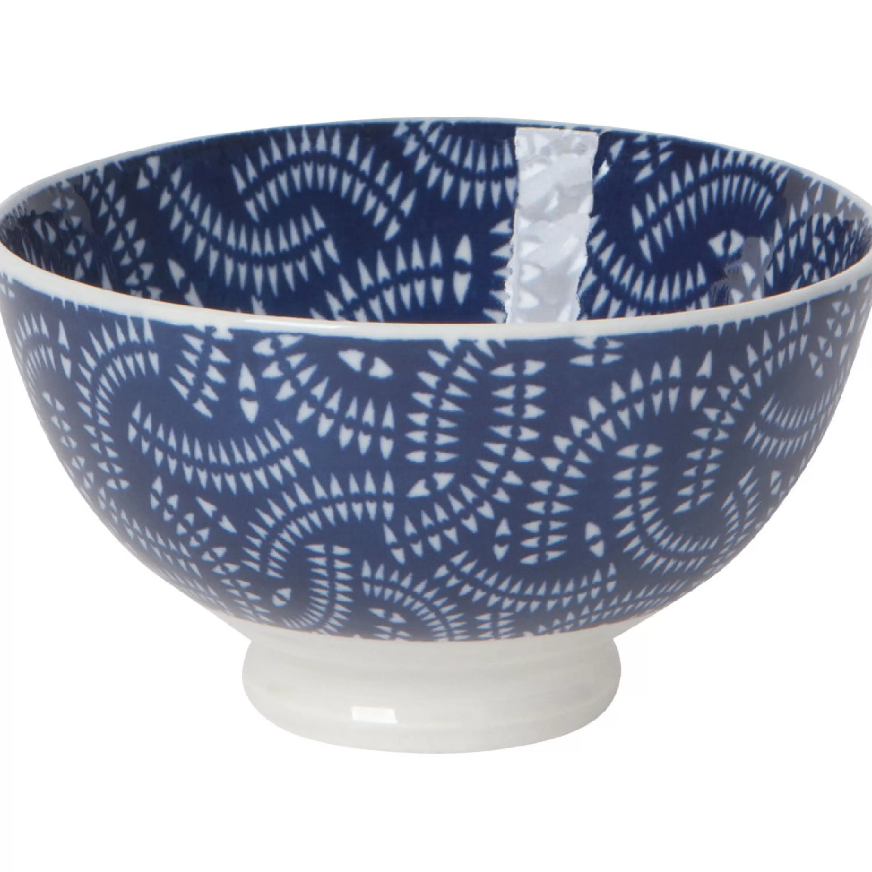 Outlet Danica Indigo Geo Stamped Bowl 4 Inch