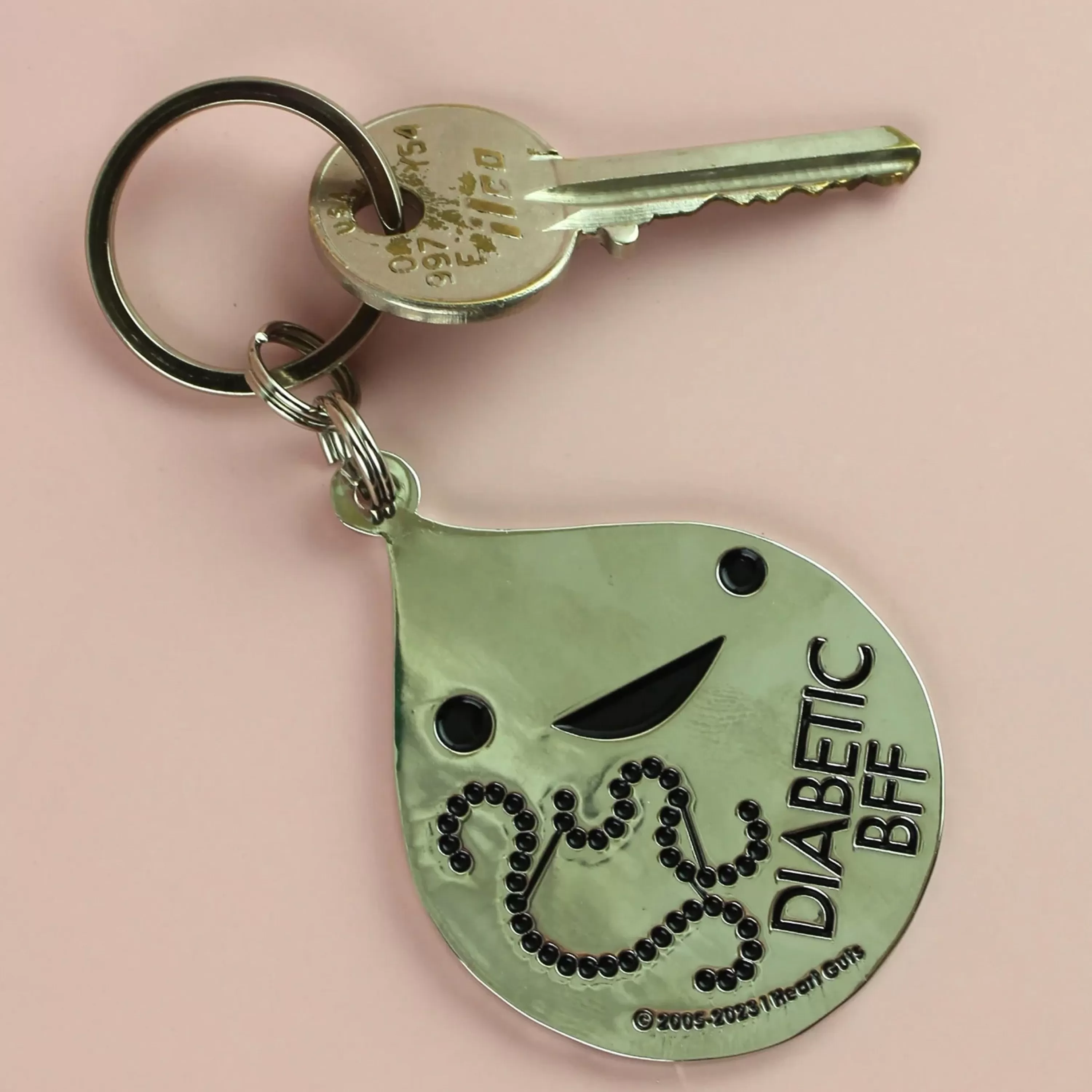 New I Heart Guts Insulin Keychain