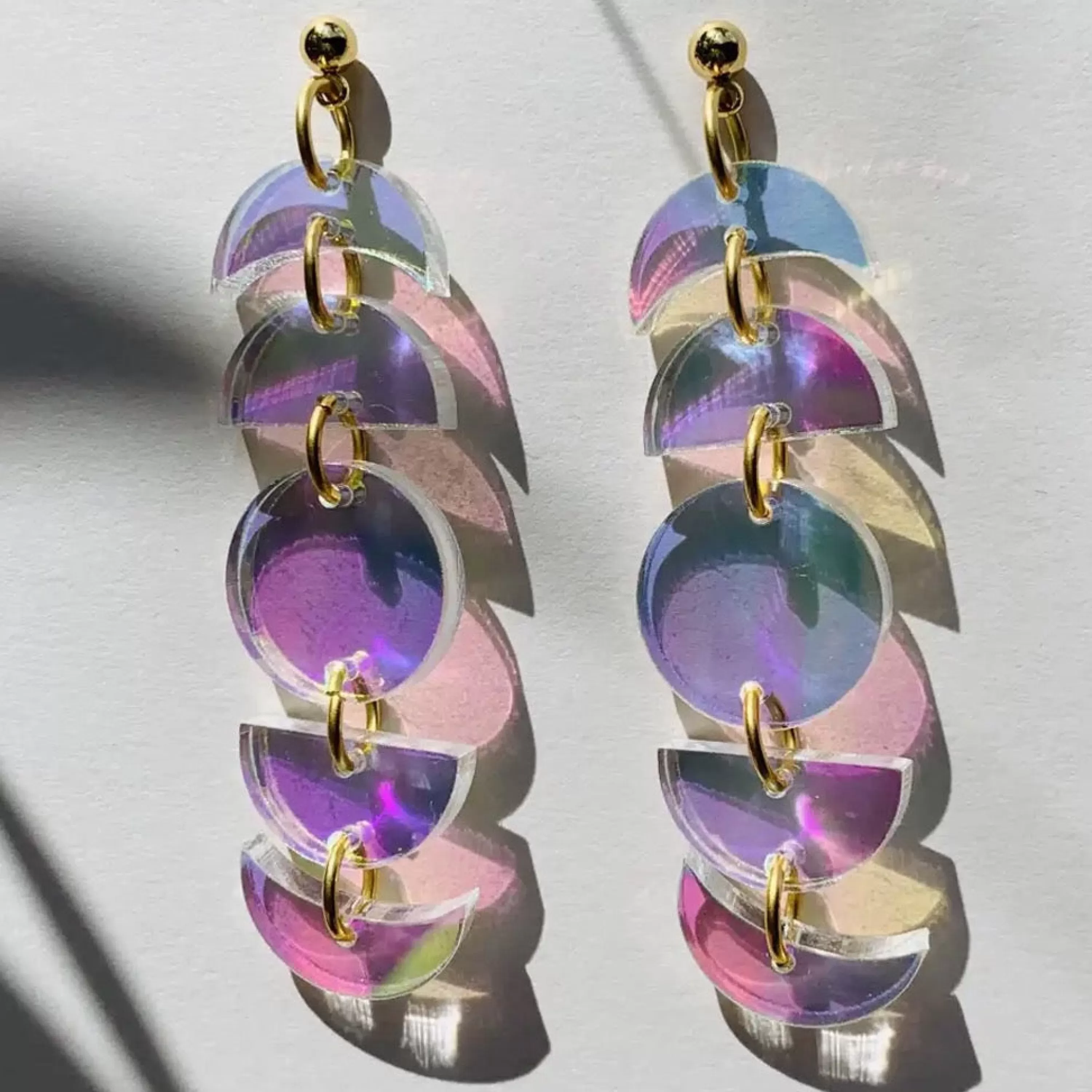 Flash Sale Studio Nena Iridescent Phases Of The Moon Earrings