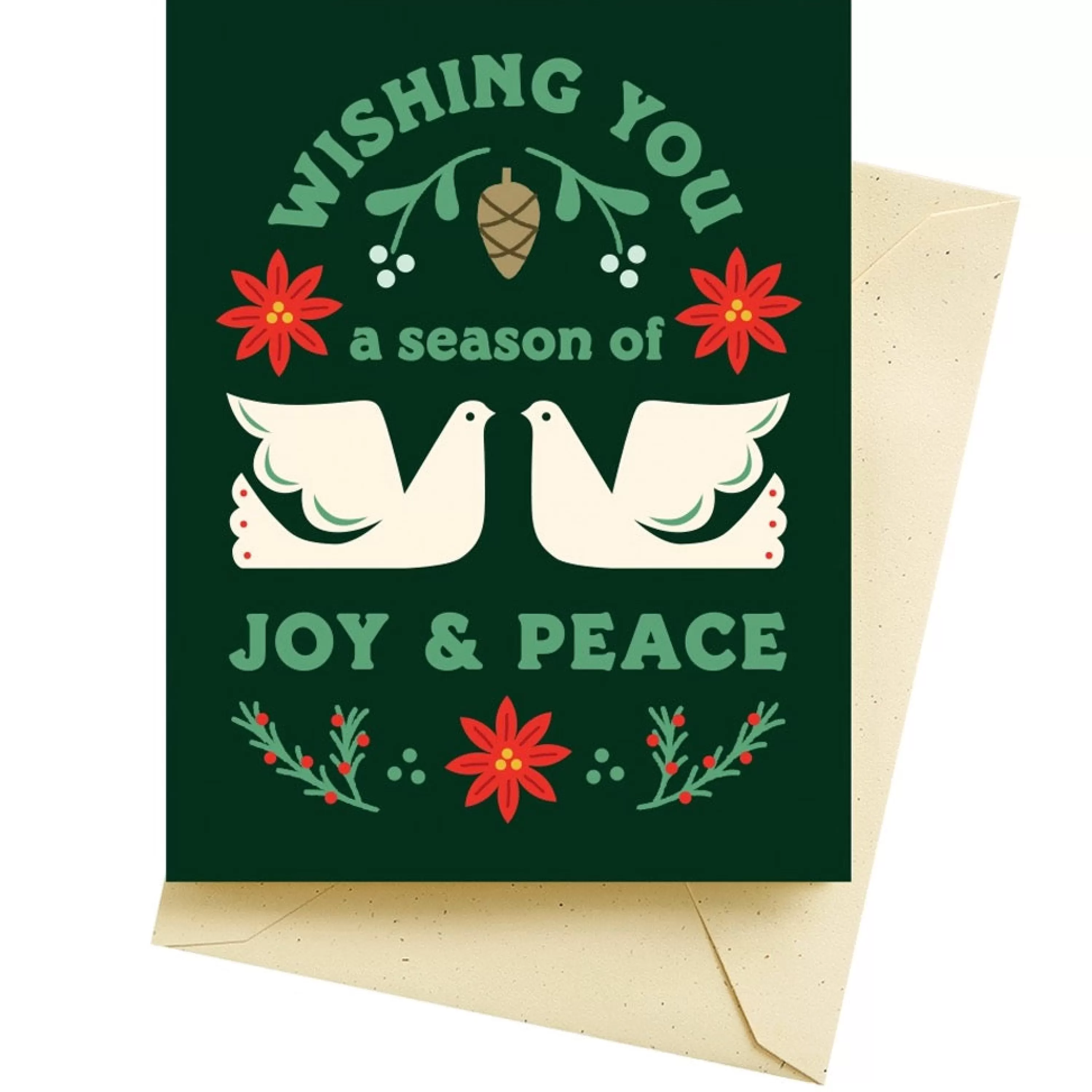 Seltzer Goods Joy And Peace Doves Holiday Card