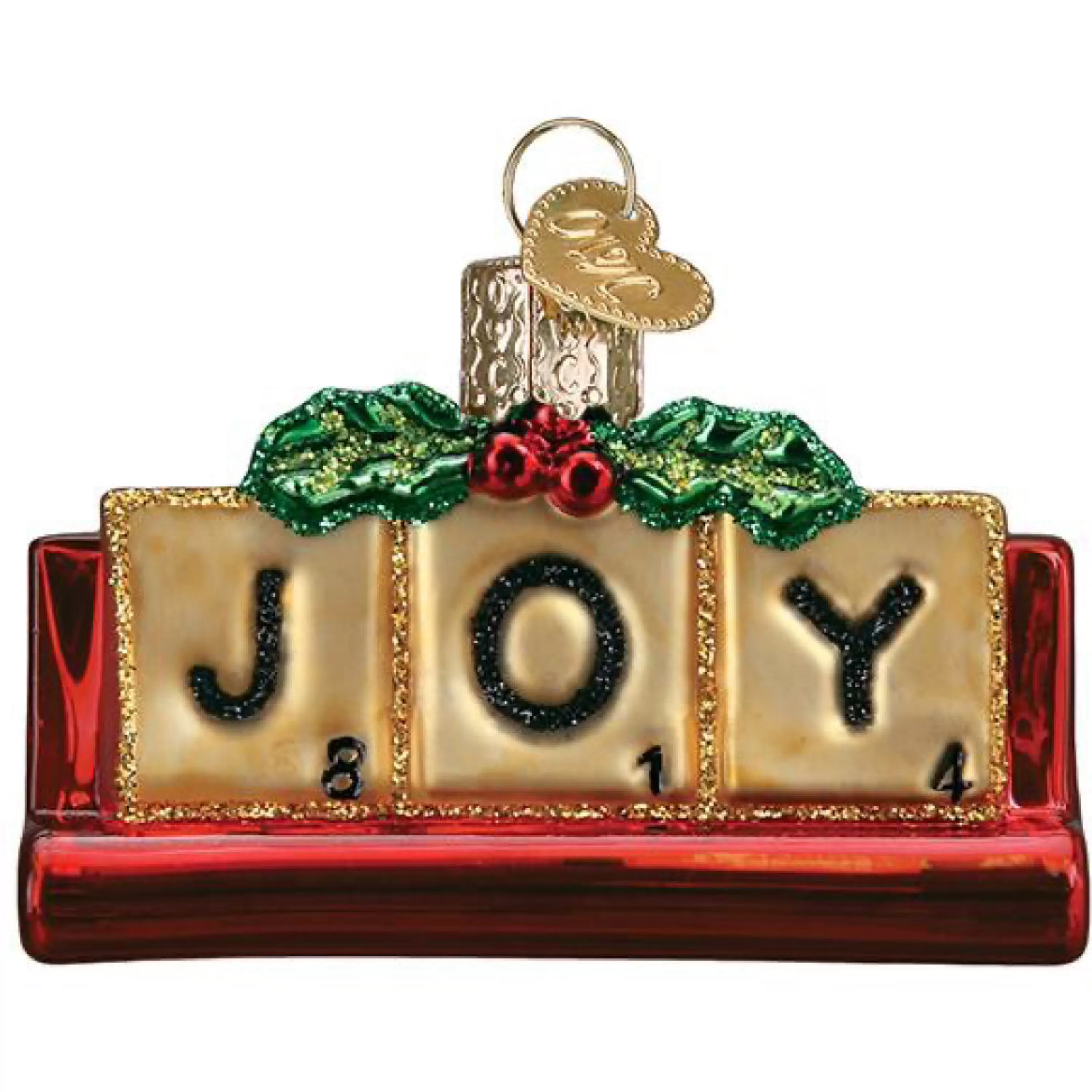 Old World Christmas Joyful Scrabble Ornament