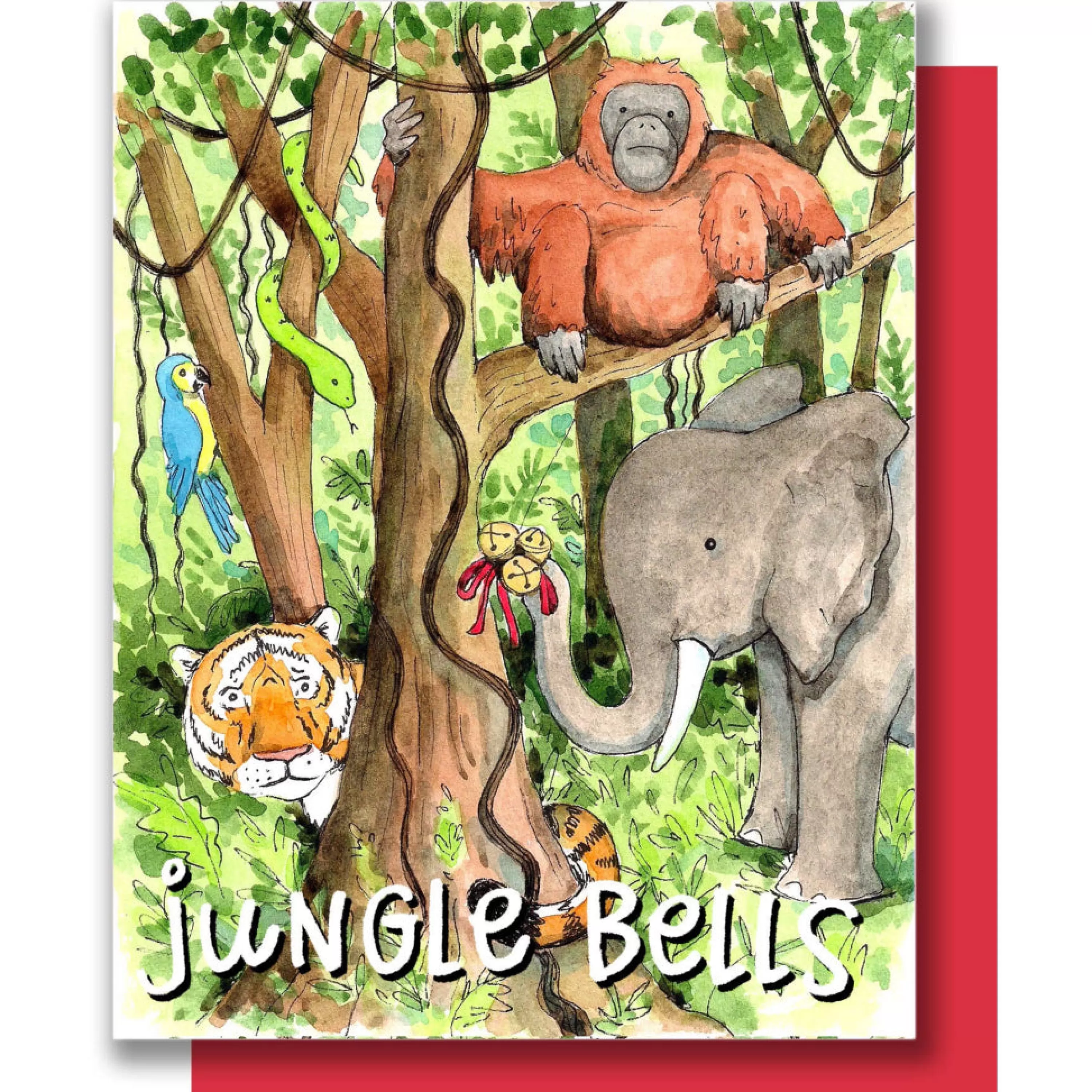 Paper Wilderness Jungle Bells Holiday Card