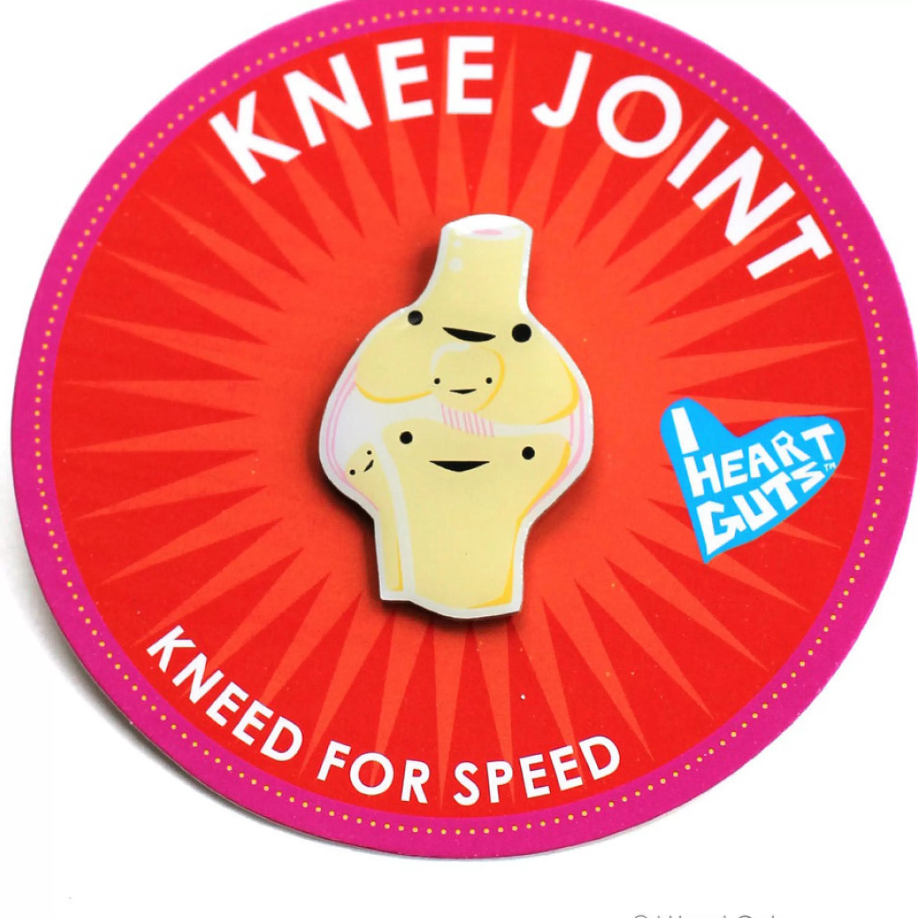 Outlet I Heart Guts Knee Joint Lapel Pin